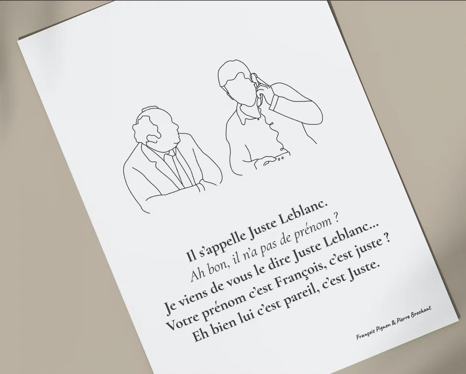 Affiche I Le Dîner de Cons - "Juste Leblanc"