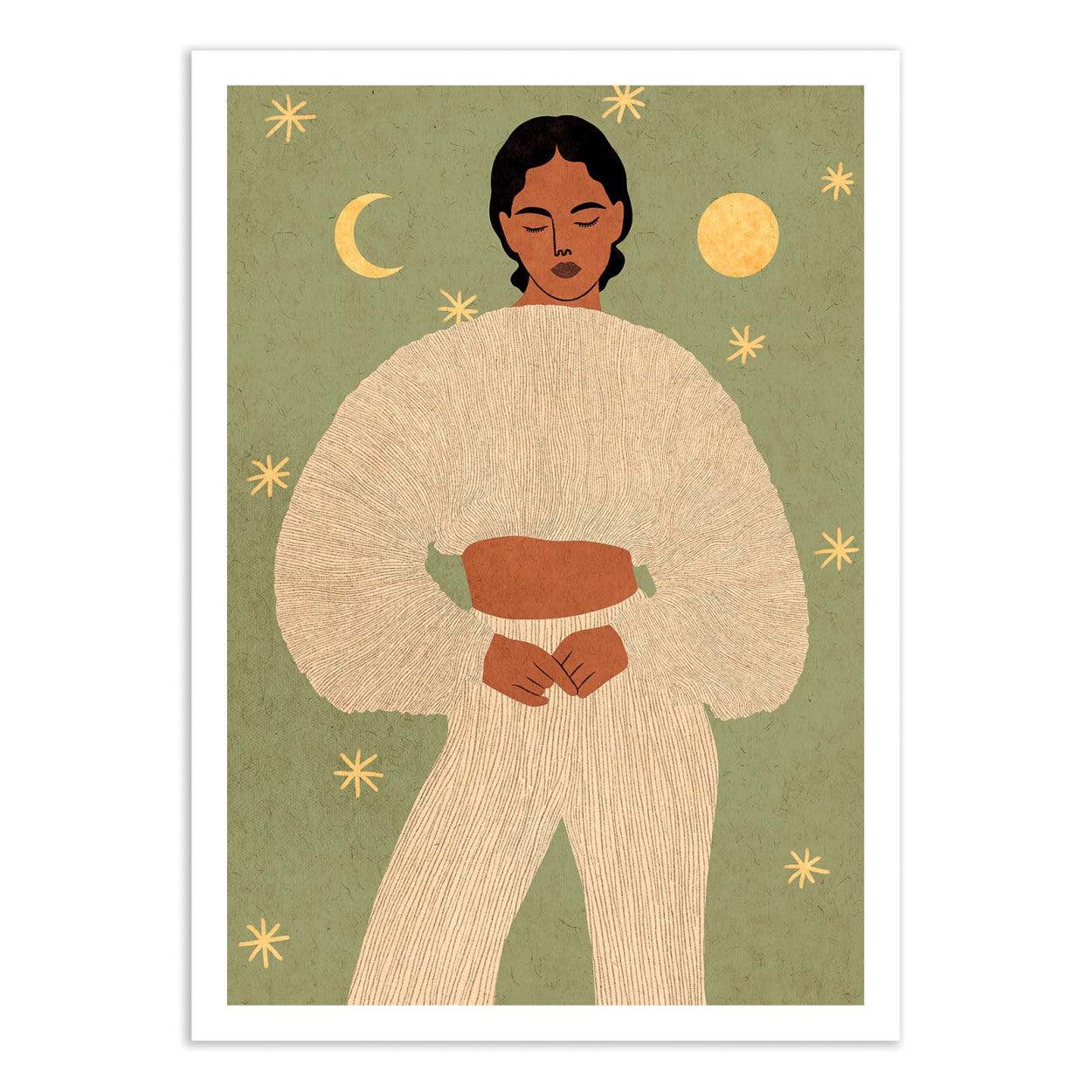 Art-Poster - Stars and moon - Lemon Fee