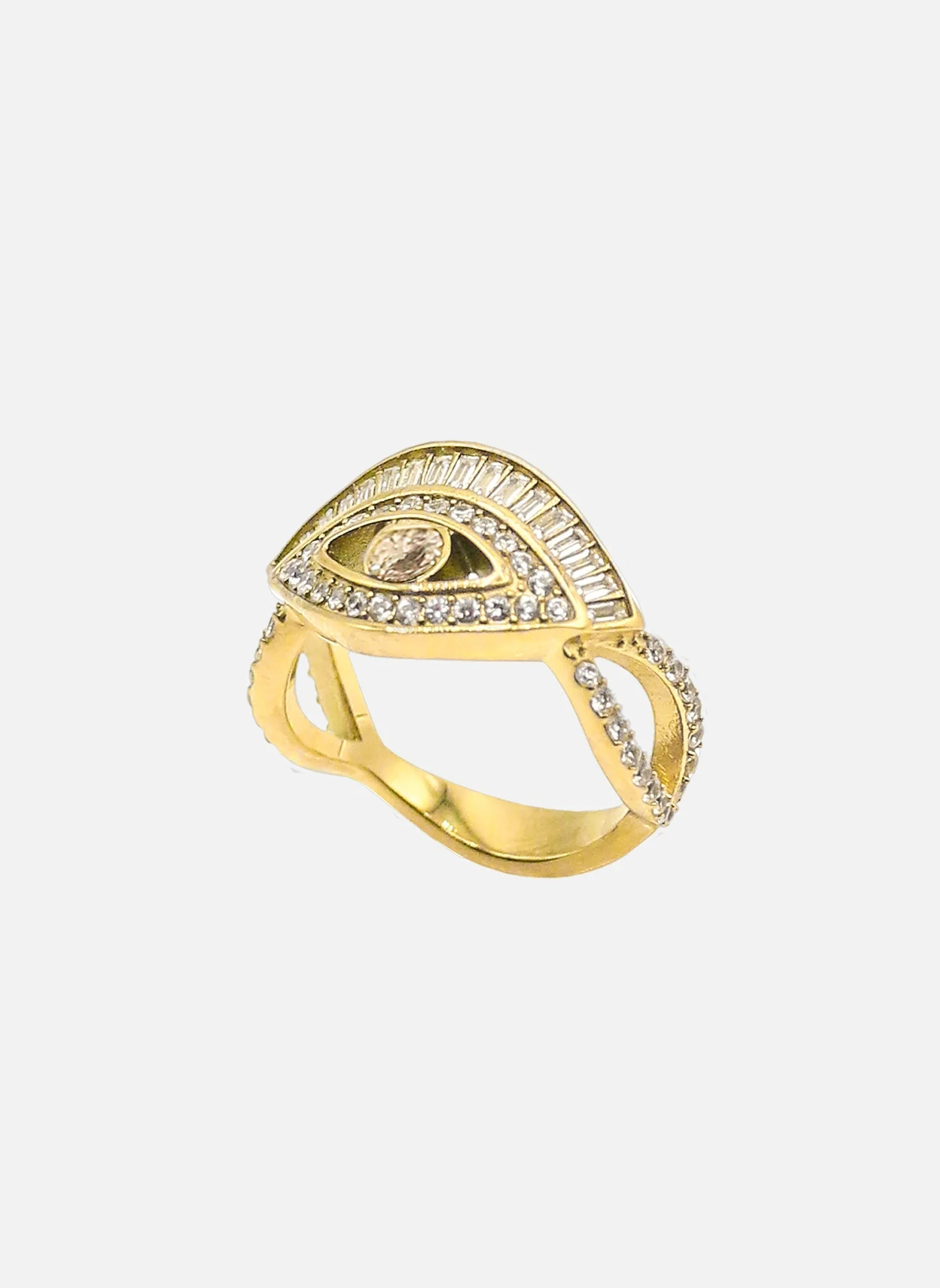 Bague fine Aten Or / Oxyde De Zirconium Jaune / 56