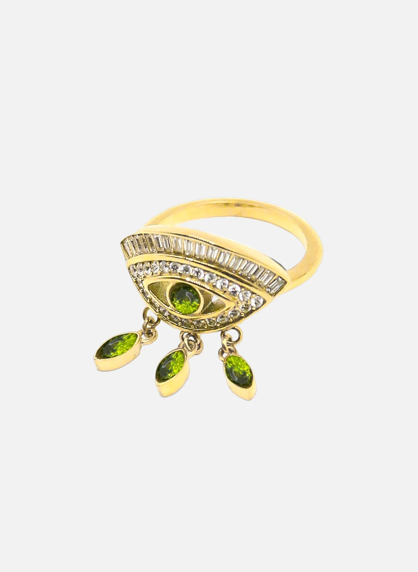 Bague fine Satis Or / Oxyde De Zirconium Vert / 52