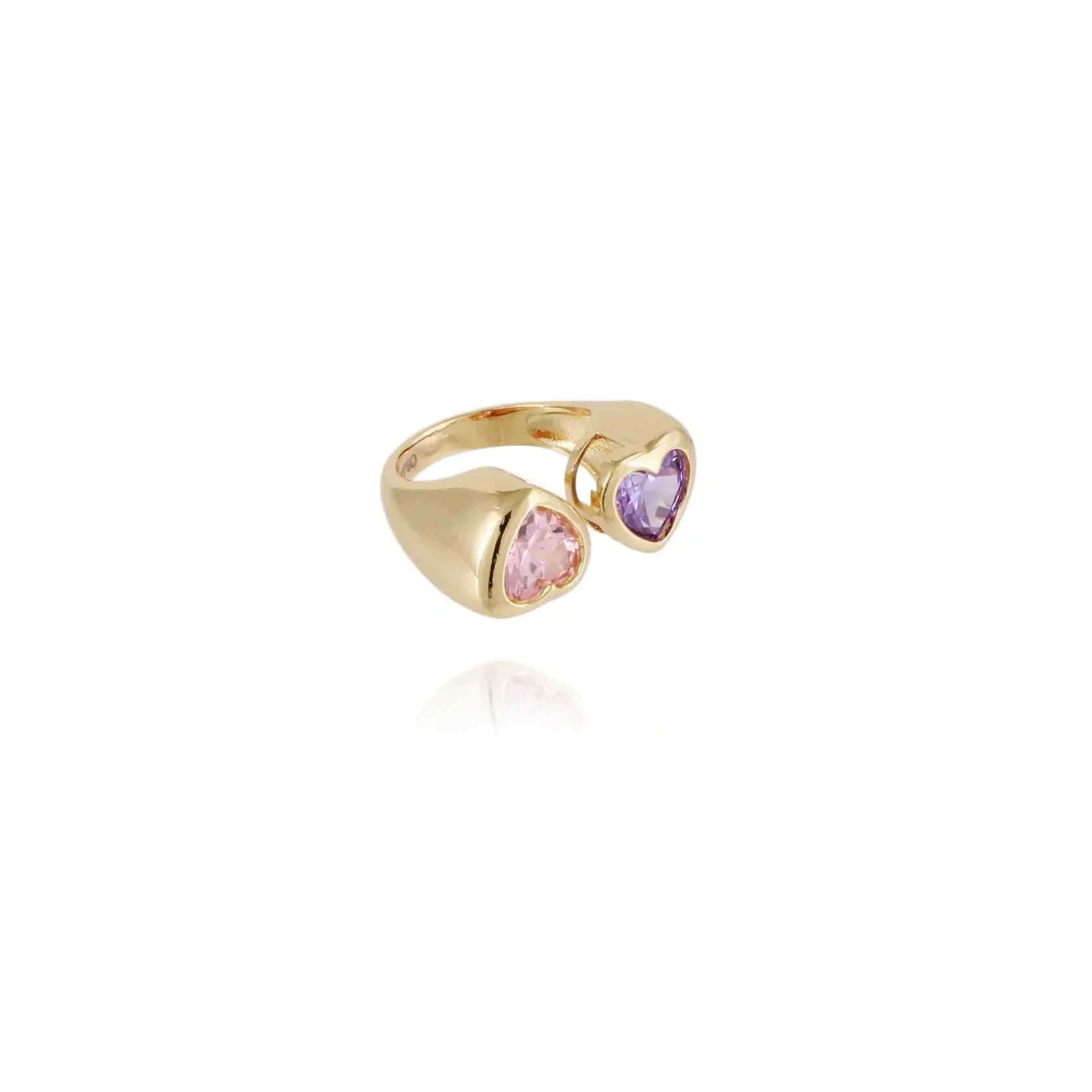 BAGUE TOI ET MOI ROSE ET PARME
