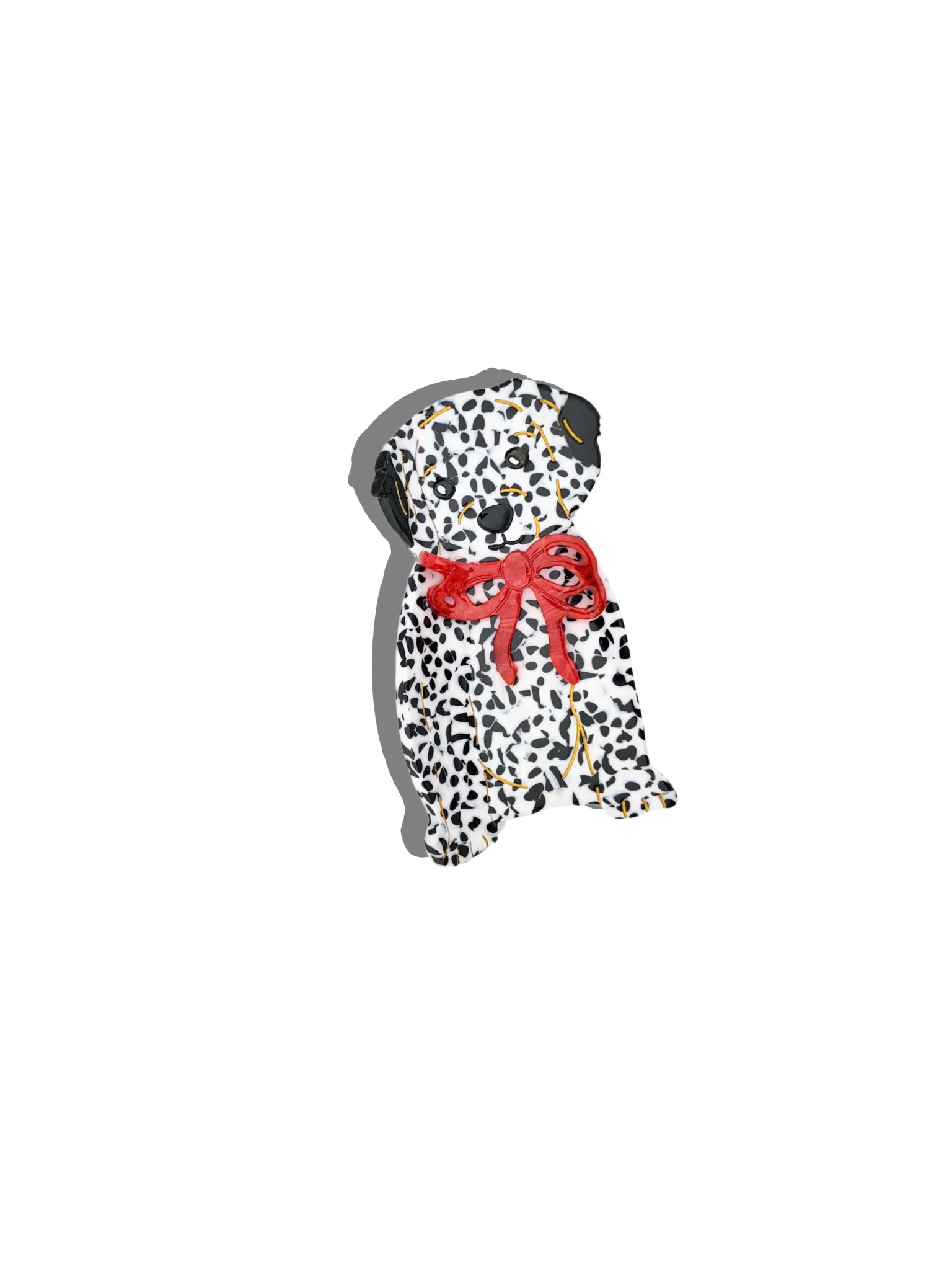Barrette à cheveux pince Dalmatien peinte à la main | Écologique