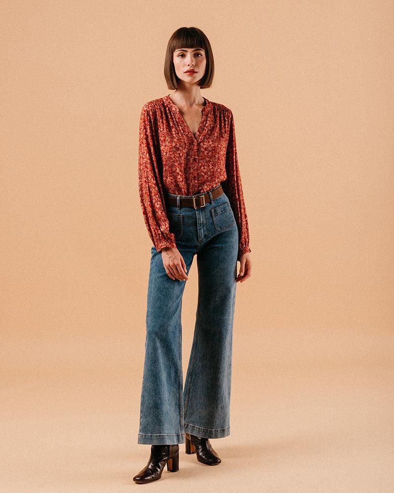 Blouse Lorona I Terracotta - Image 3