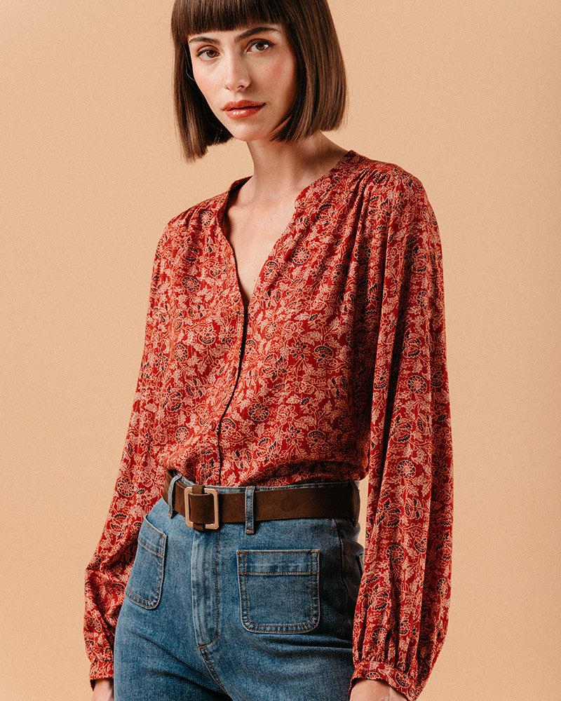 Blouse Lorona I Terracotta - Image 4
