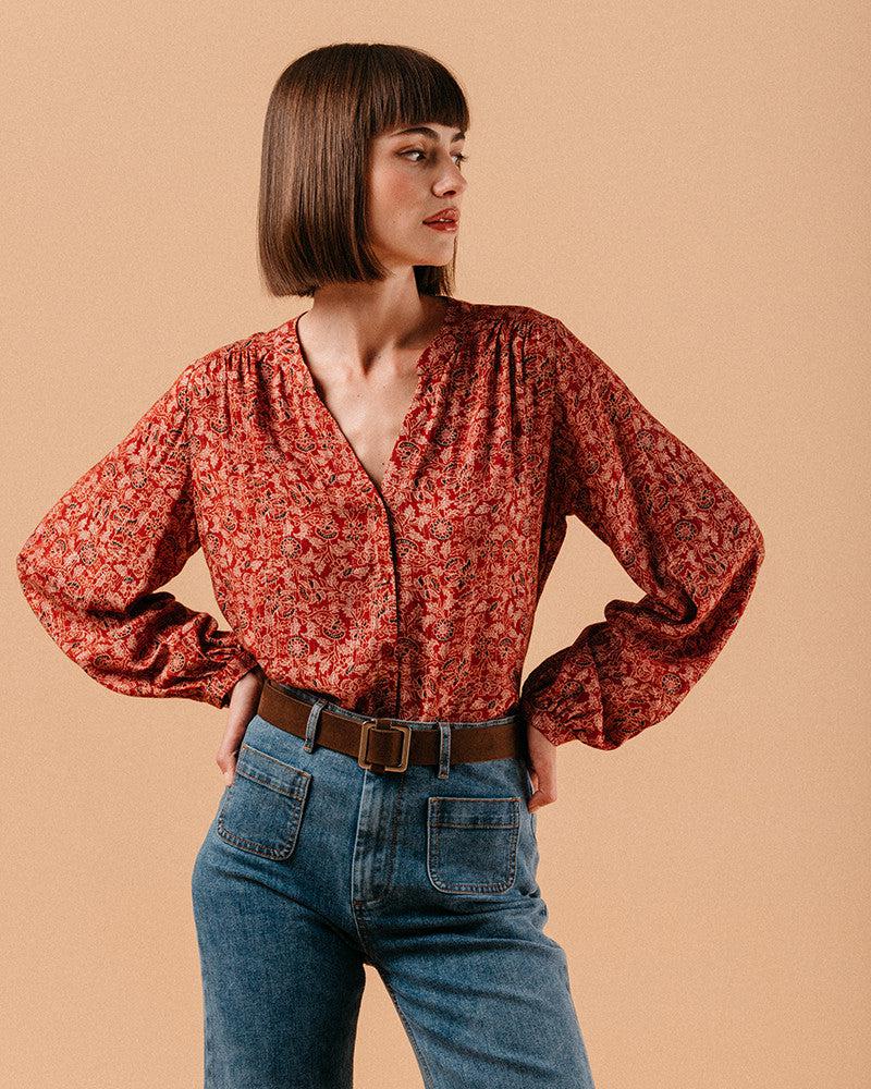 Blouse Lorona I Terracotta - Image 5
