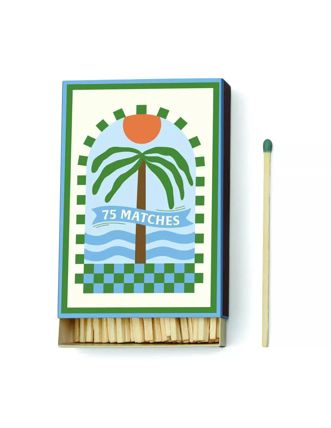Boite d'allumettes Adopo Palm Tree Dark Green - 75 Allumettes
