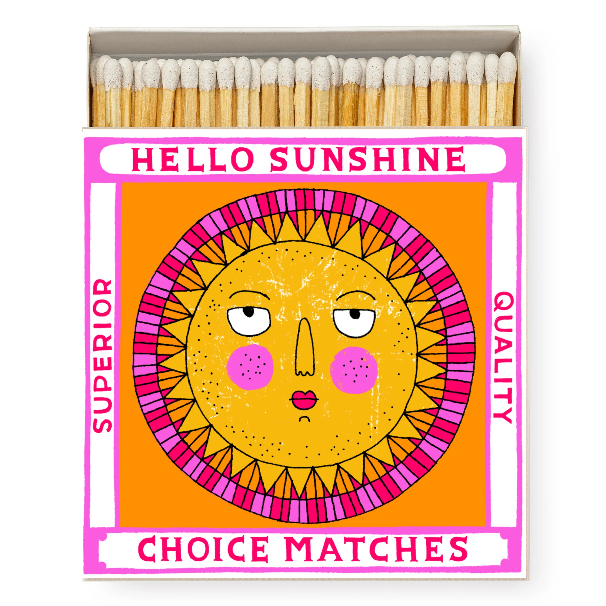 Boîte d'allumettes carrée Hello Sunshine