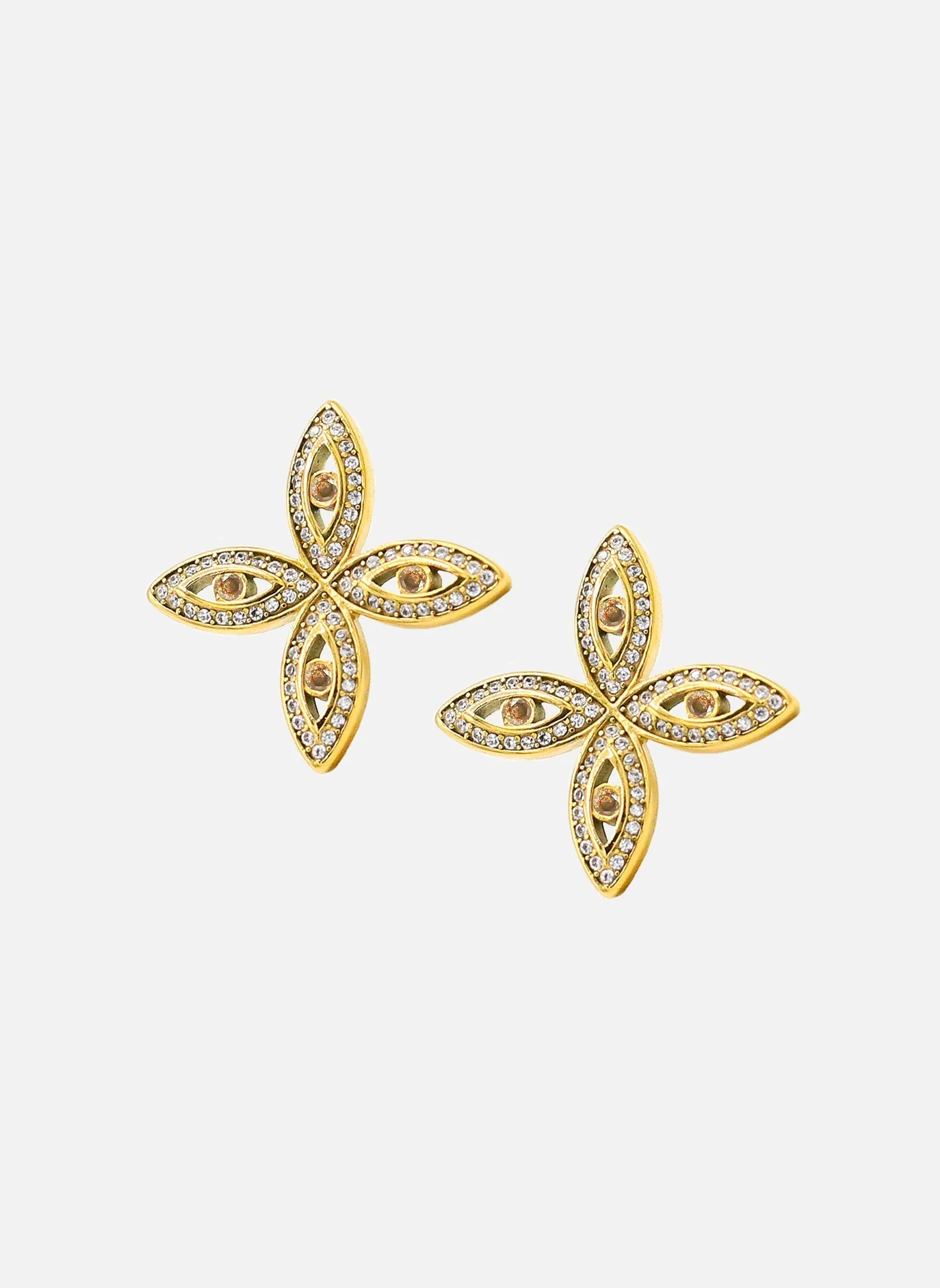 Boucles d'oreilles pendantes Menes Or / Oxyde De Zirconium Jaune