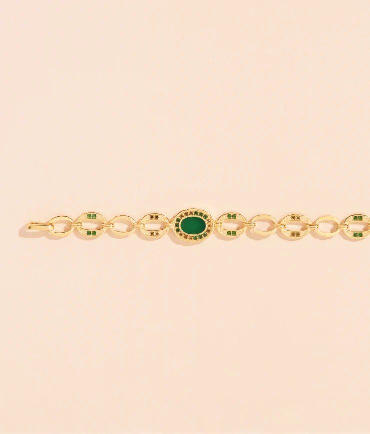 BRACELET HÉRA - ONYX VERT