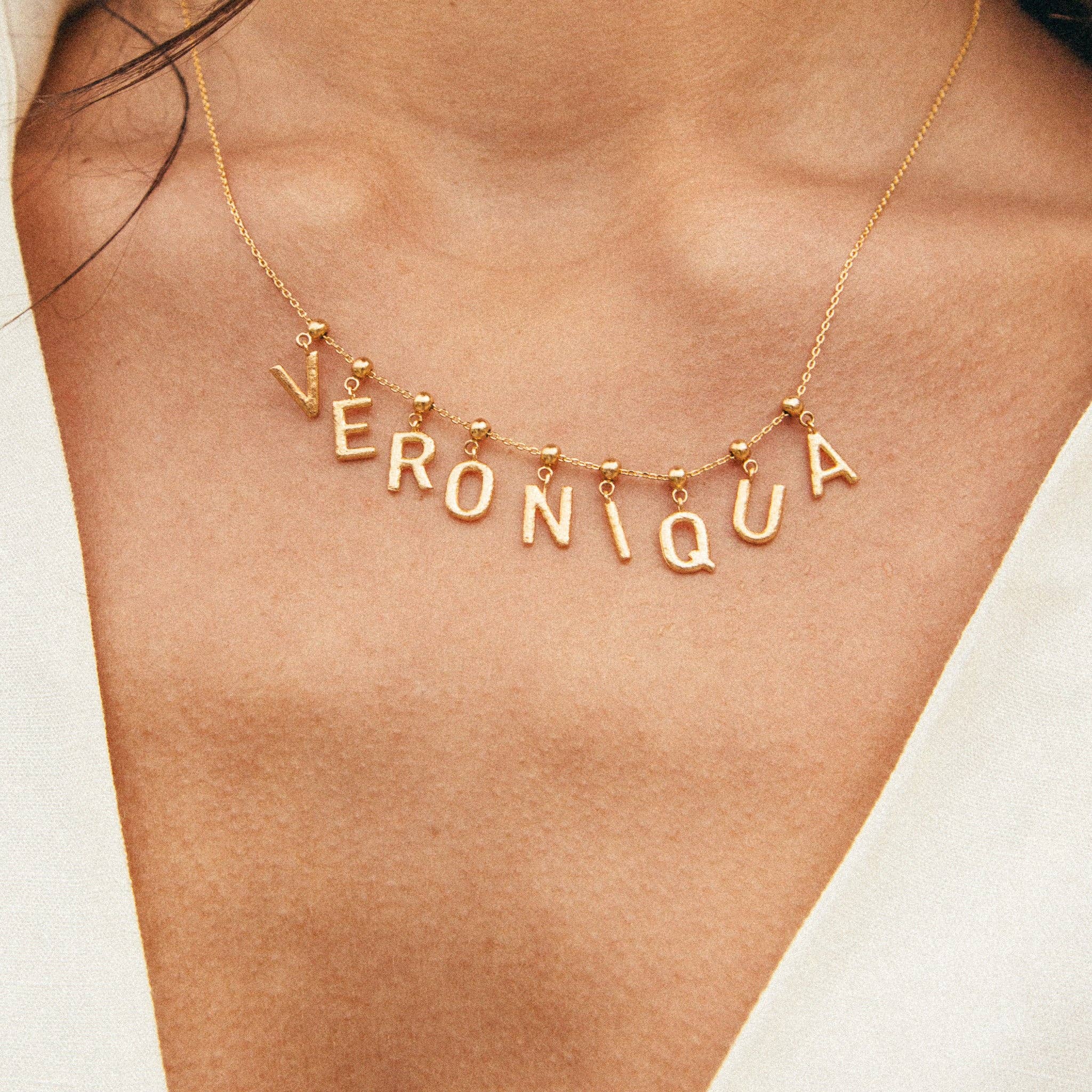 Breloque en forme de lettre | Bijoux en or, cadeau imperméable: C / Breloque seulement - Image 8