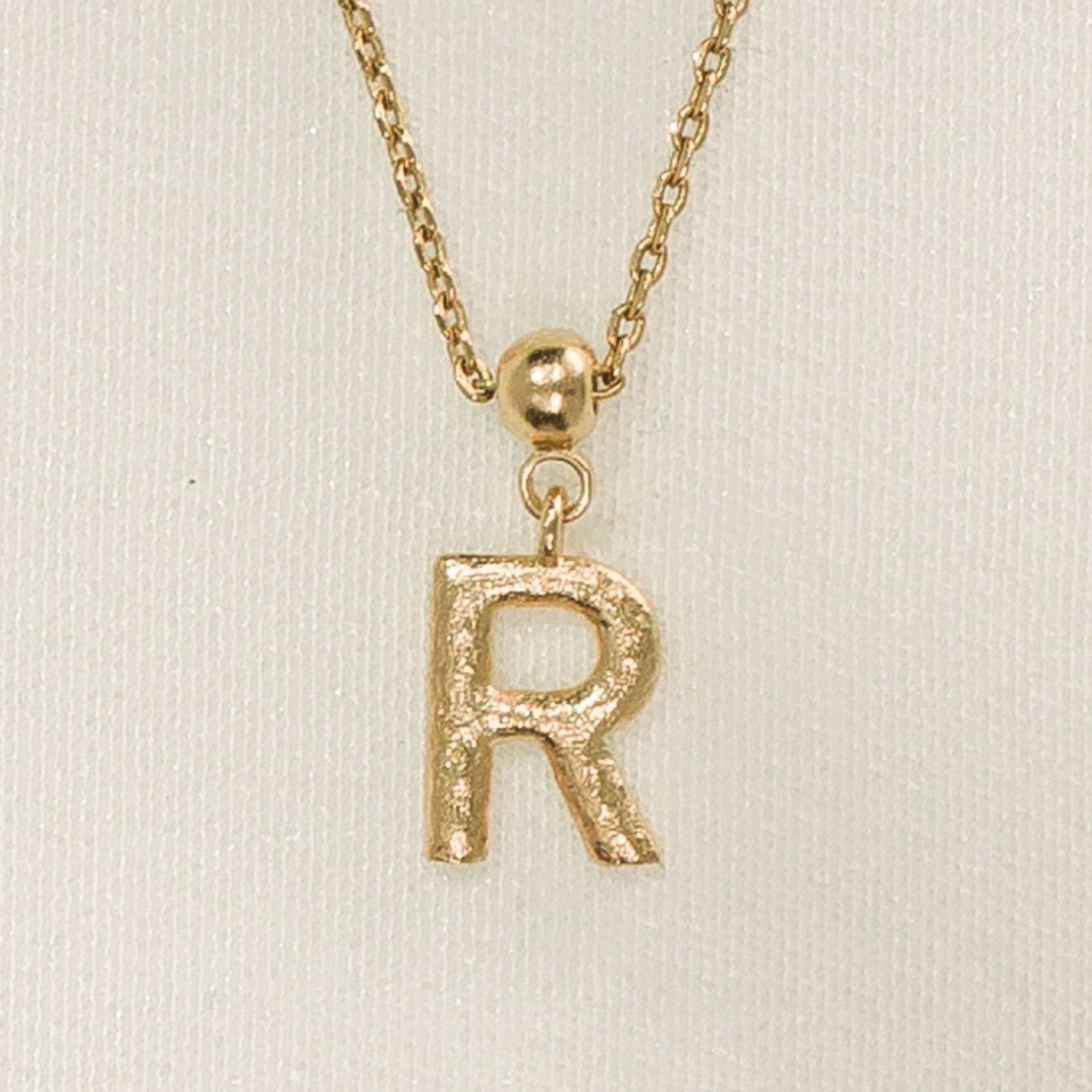 Breloque en forme de lettre | Bijoux en or, cadeau imperméable: H / Breloque seulement - Image 25