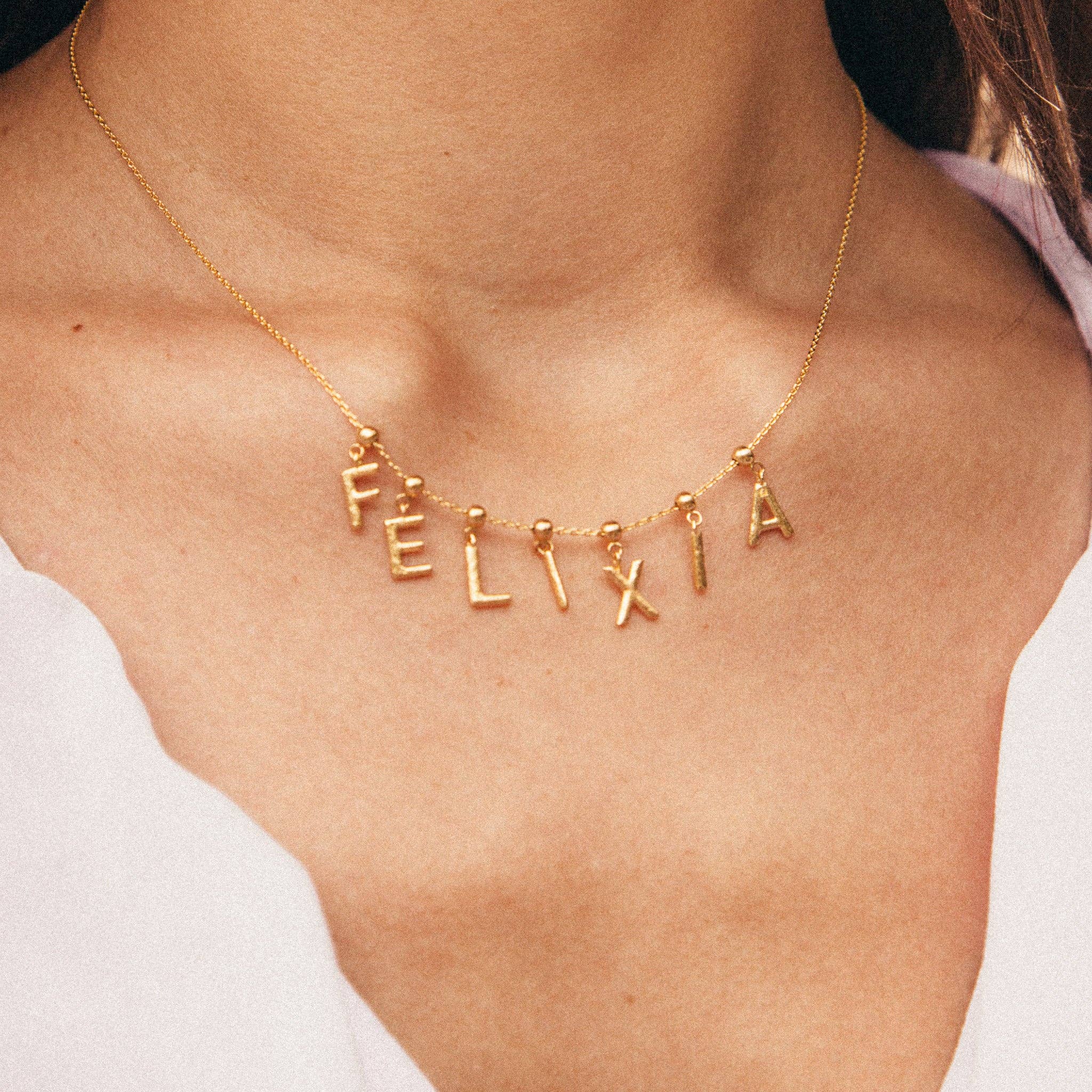 Breloque en forme de lettre | Bijoux en or, cadeau imperméable: P / Breloque seulement - Image 4