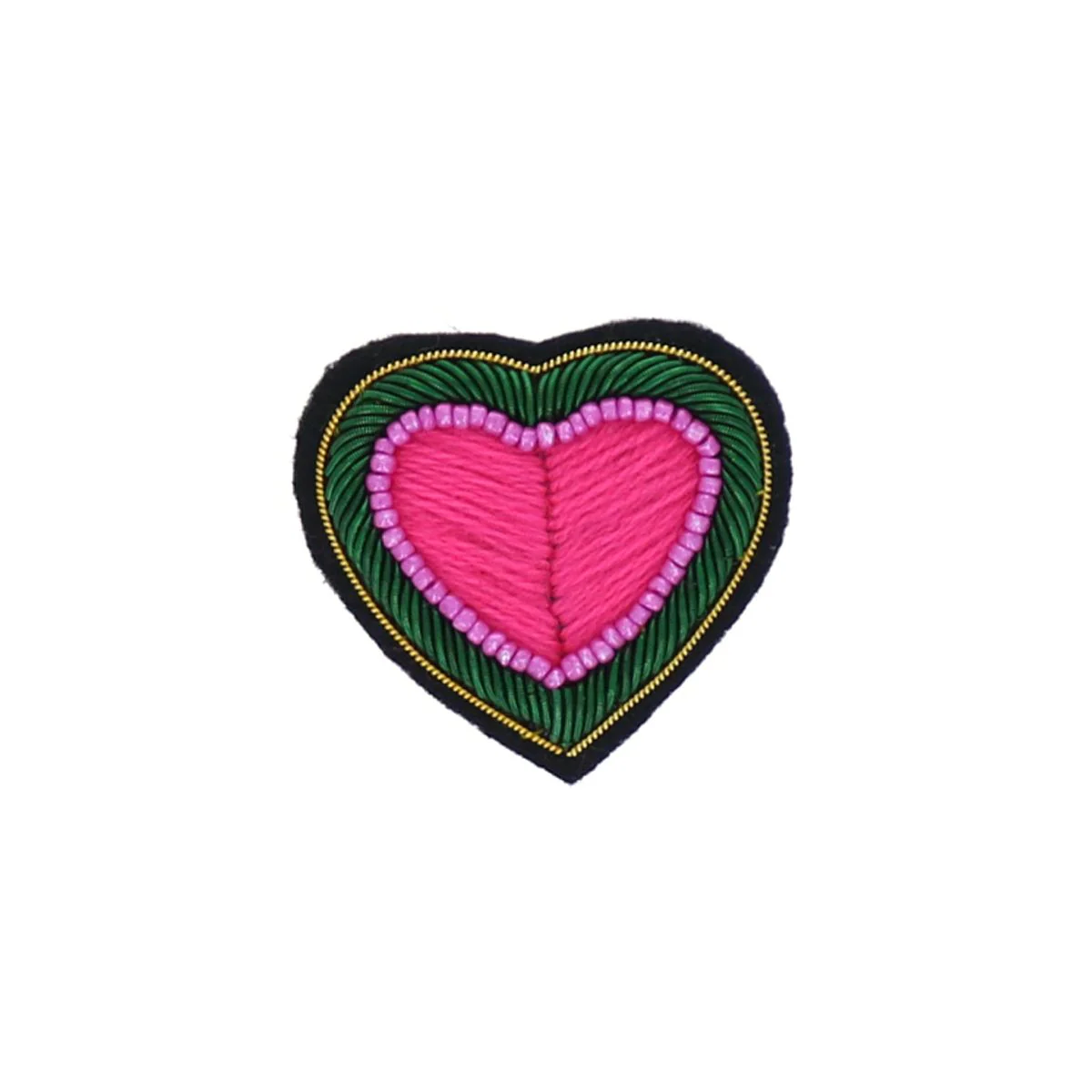 Broche cœur rose