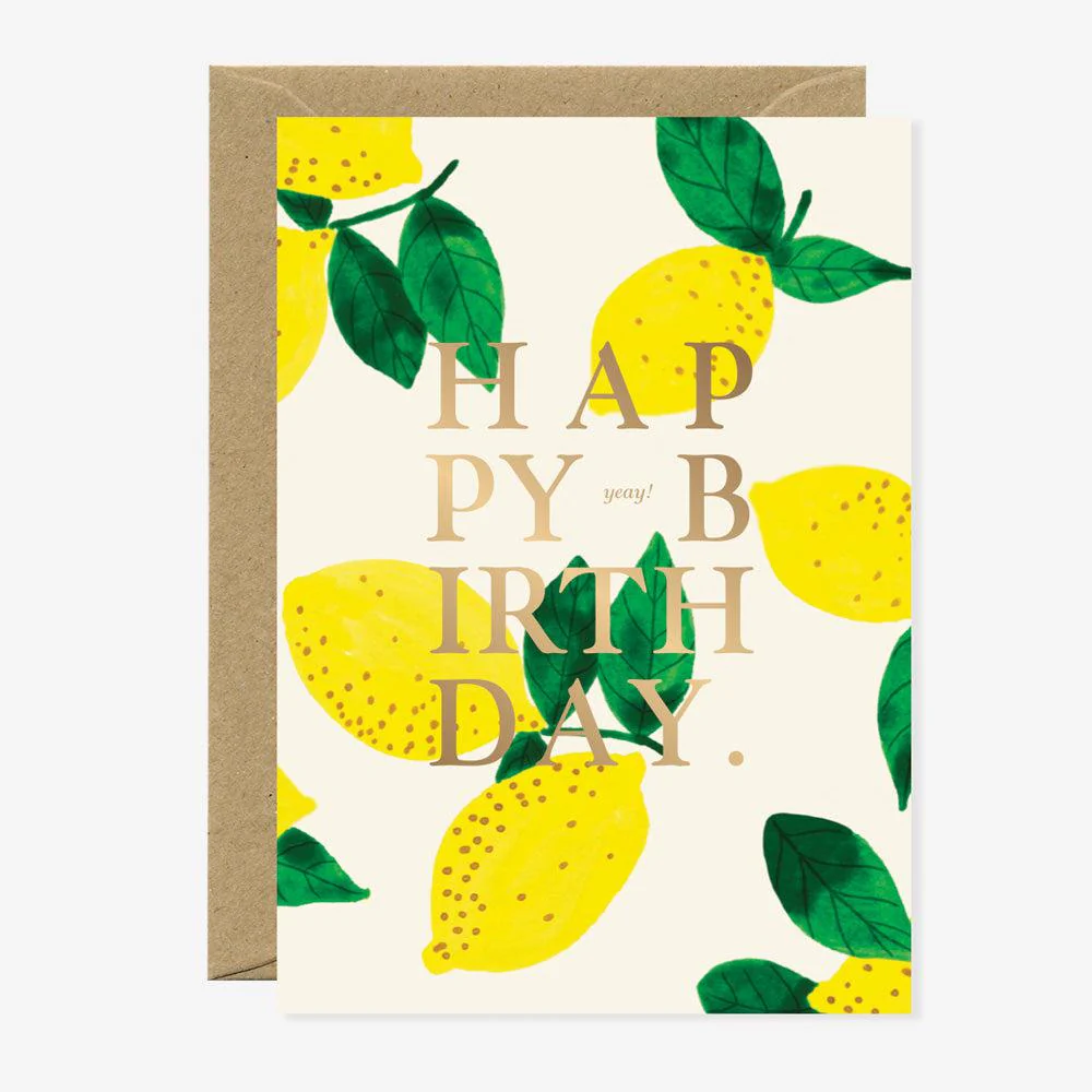 CARTE / ANNIVERSAIRE / CITRONS