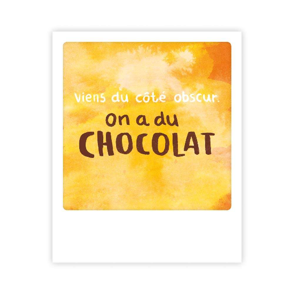 Carte postale - Format Polaroide - Chocolat
