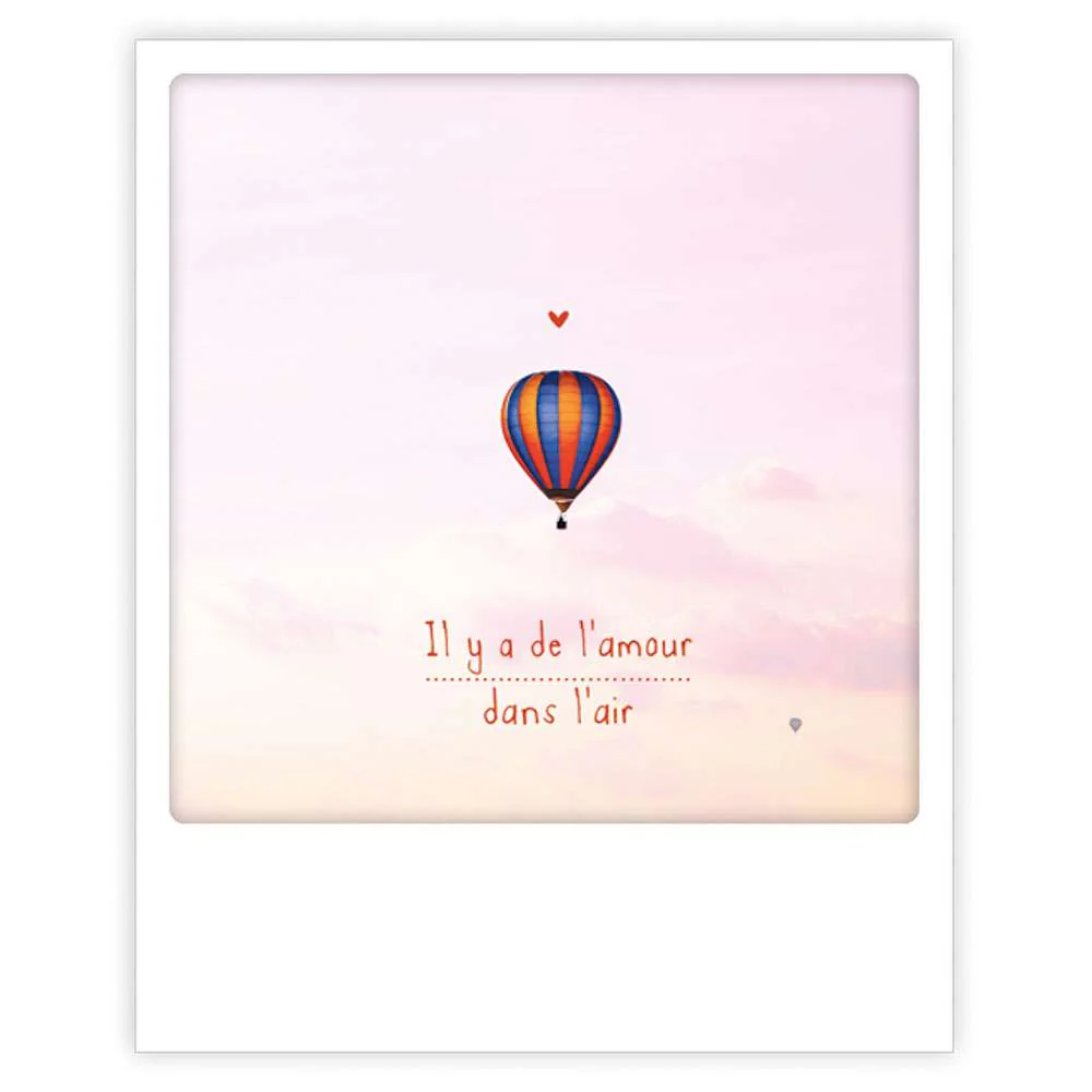 Carte postale - Format Polaroide - Il y a de l'amour dans l'air