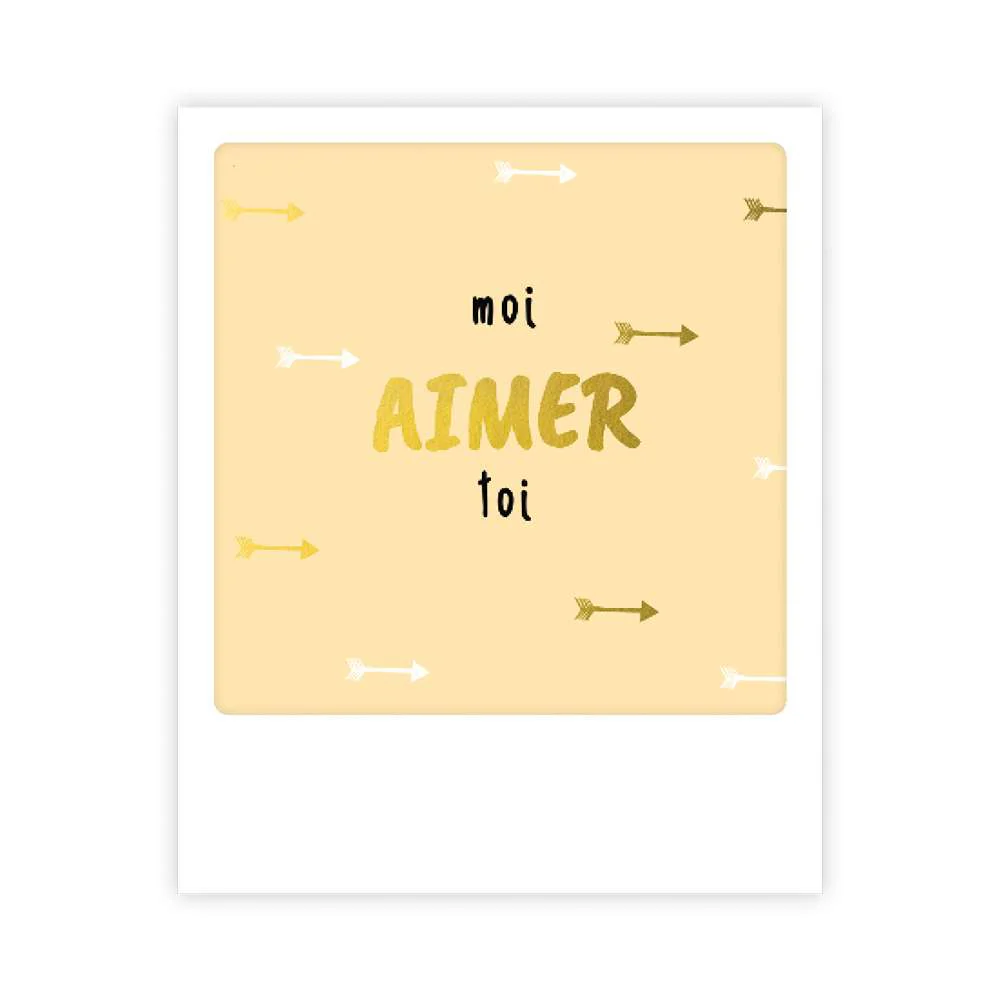 Carte postale - Format Polaroide - Moi aimer toi