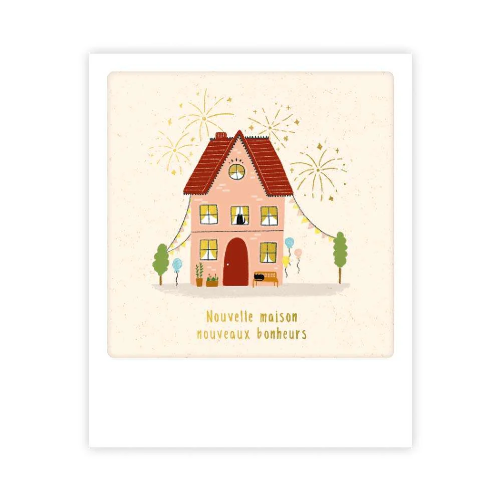 Carte postale - Format Polaroide - Nouvelle maison