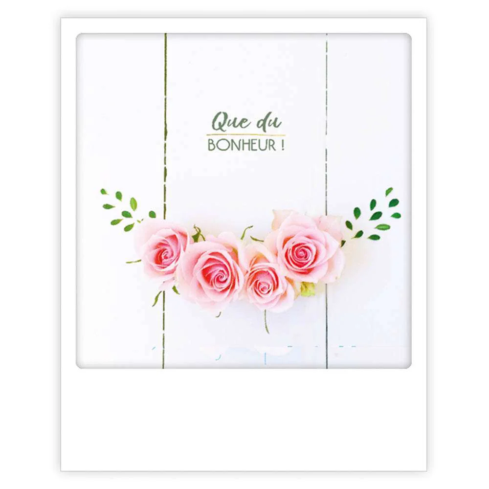 Carte postale - Format Polaroide - Que du bonheur !