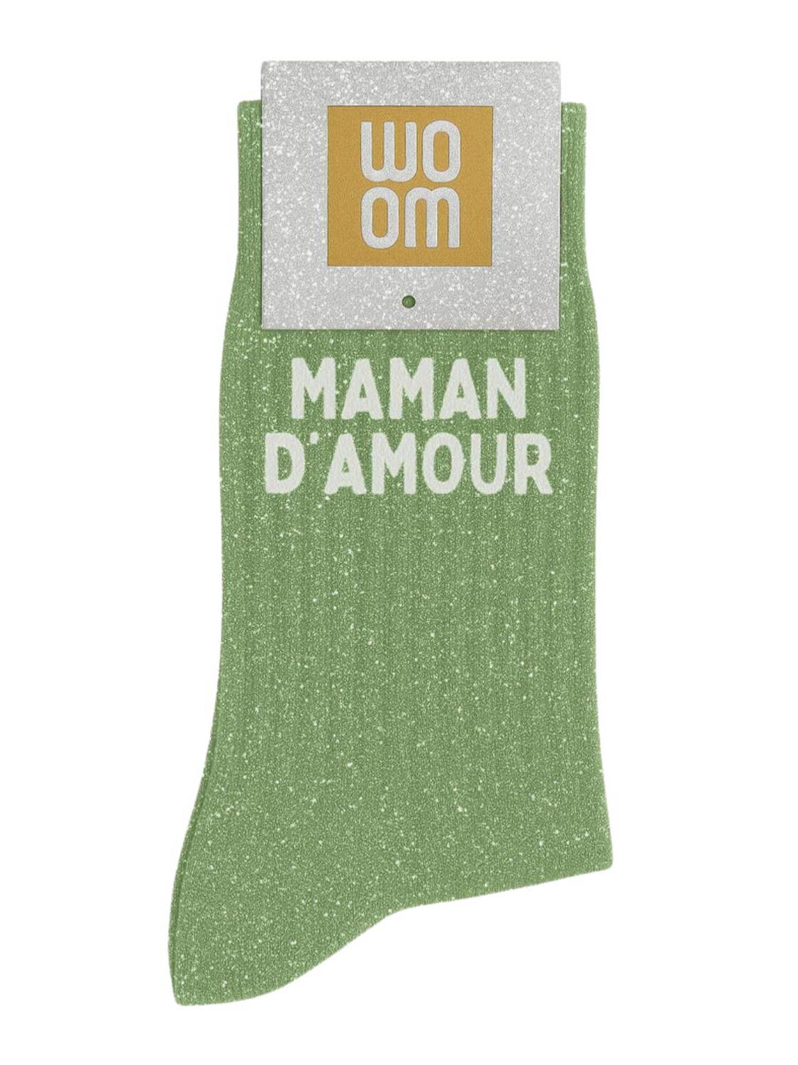 Chaussettes MAMAN D'AMOUR Vert Amande