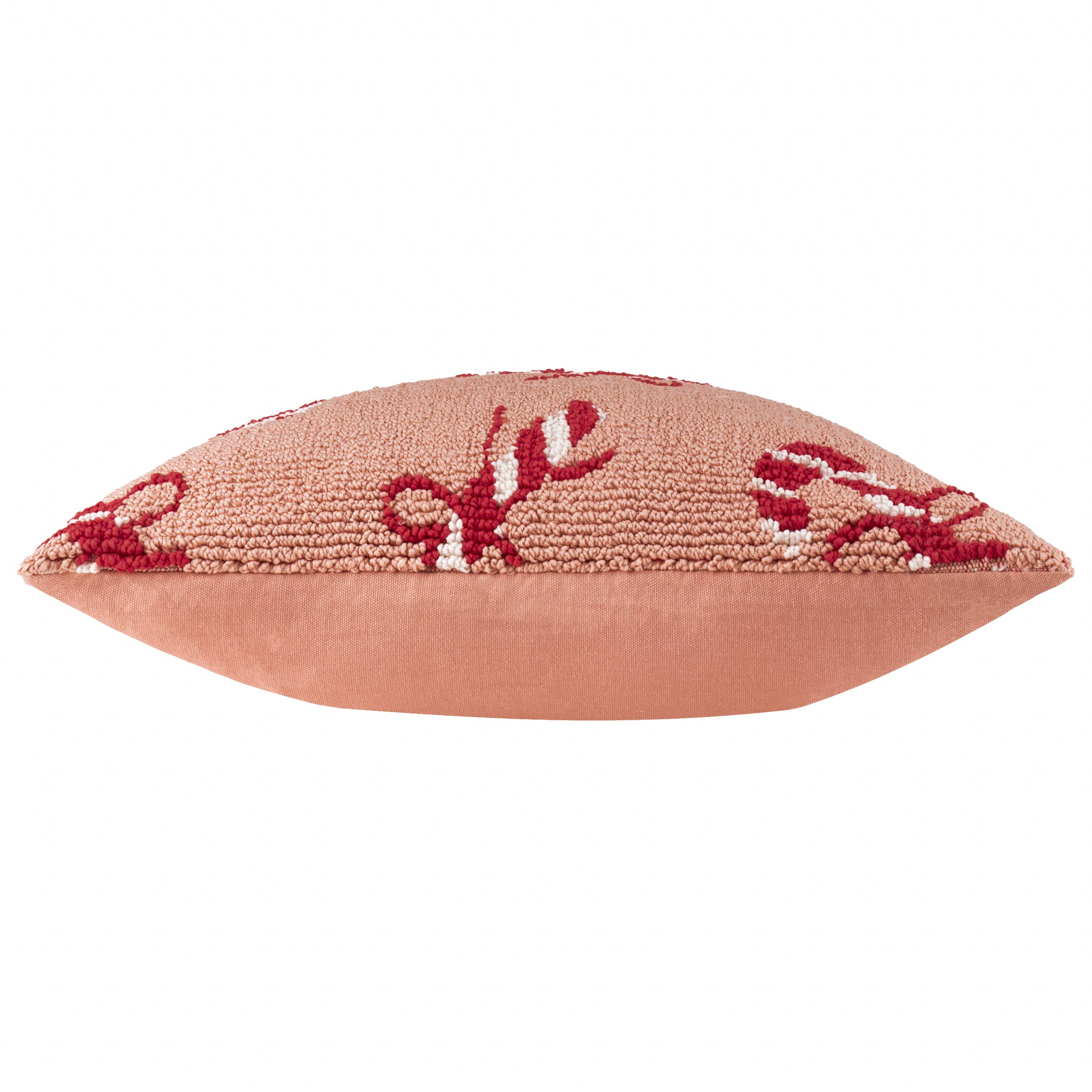 Coussin Tufté Sucre d'Orge Rose/Rouge: Rose/Rouge / Garni en polyester / 45 x 45 cm - Image 3