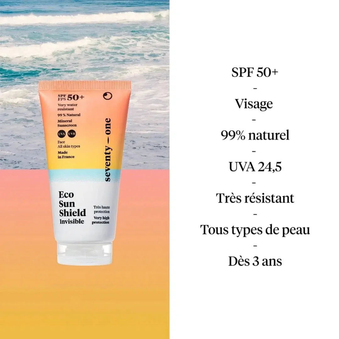 Crème solaire SPF50+ "Eco Sun Shield Invisible" - 50ml - Image 3