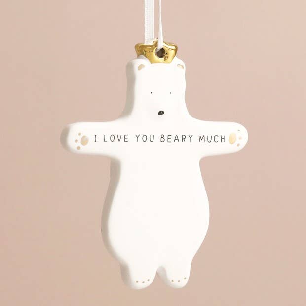Décoration à suspendre en forme d'ours « I Love You Beary Much » - Image 2