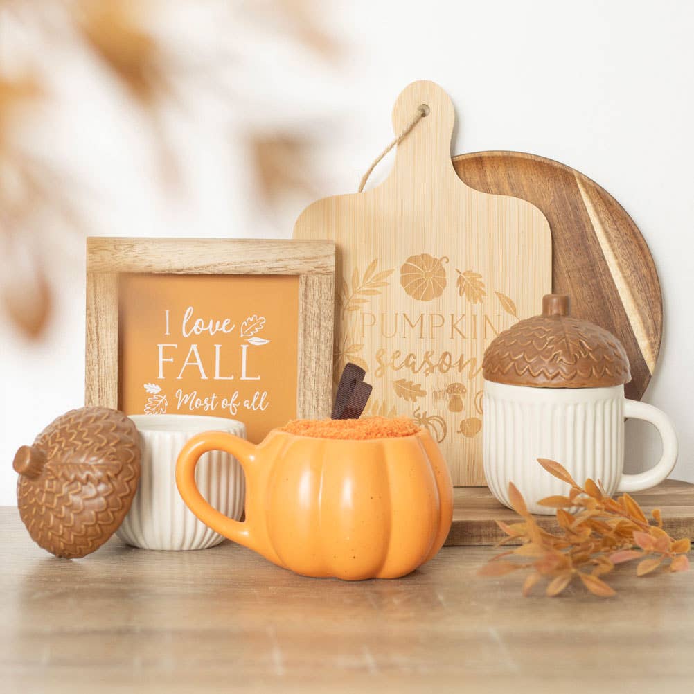 Ensemble de mugs et chaussettes en forme de citrouille d'automne et d'automne - Image 7