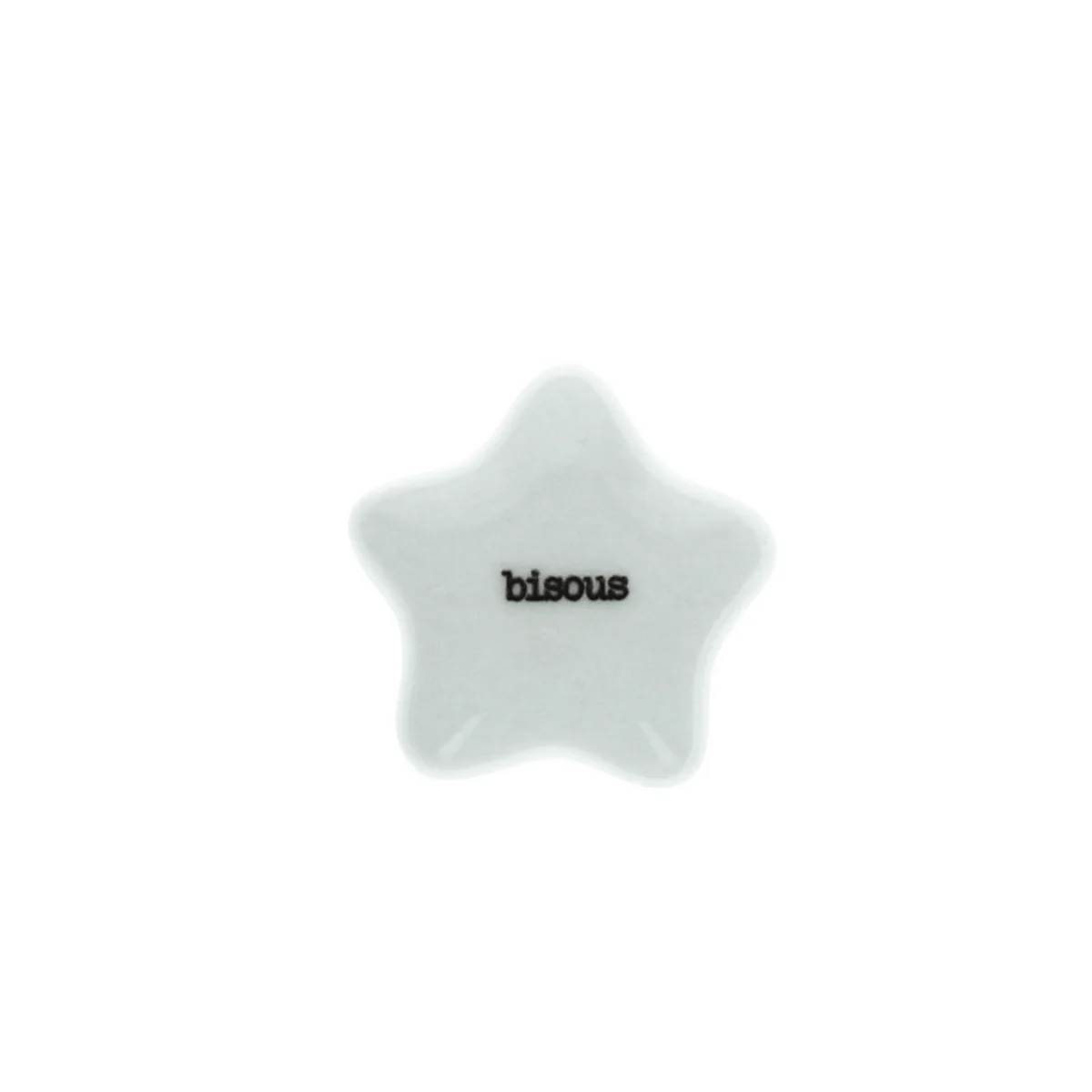 Etoile en porcelaine "Bisou"