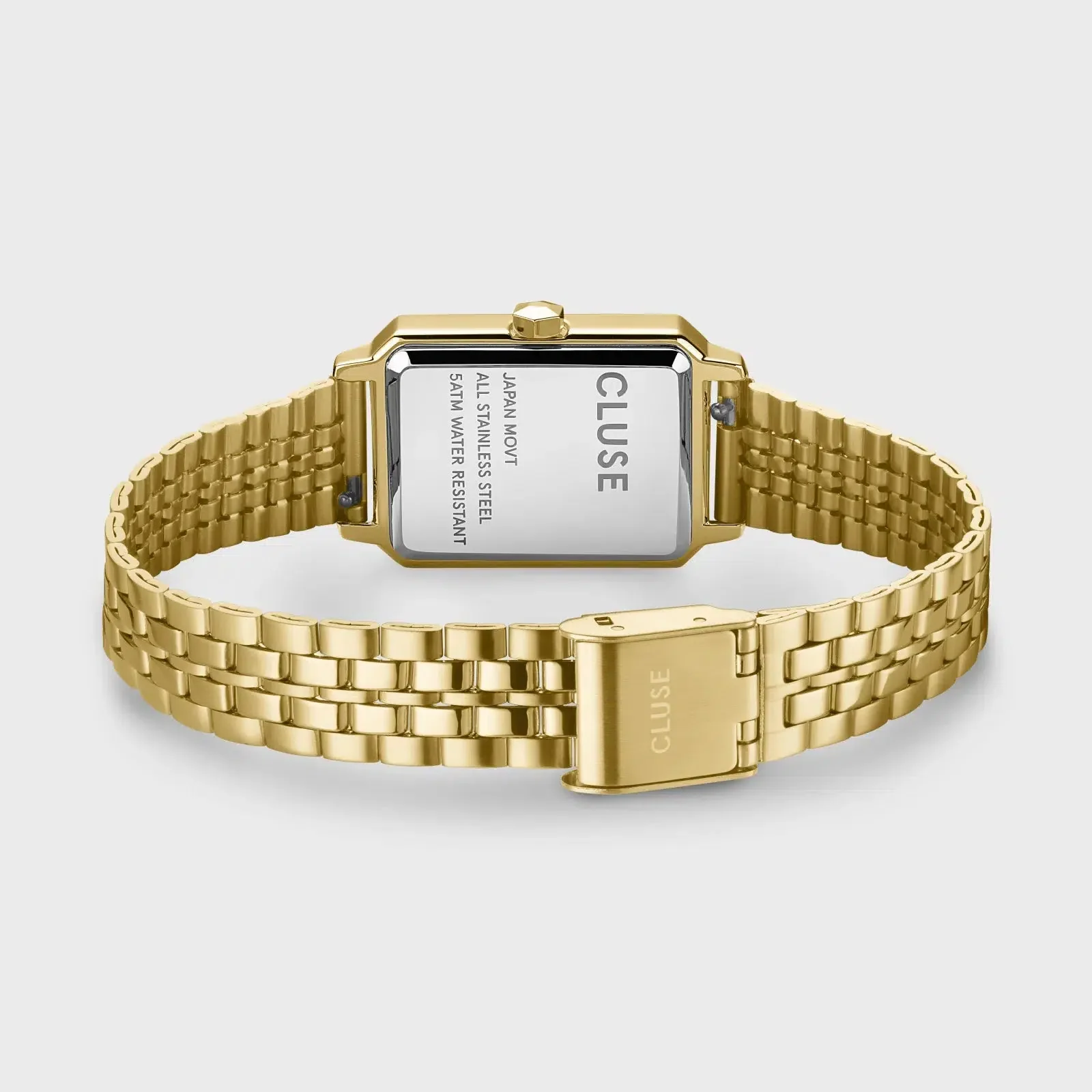 Fluette Watch Steel, Circular Texture Black, Gold Colour - Image 2