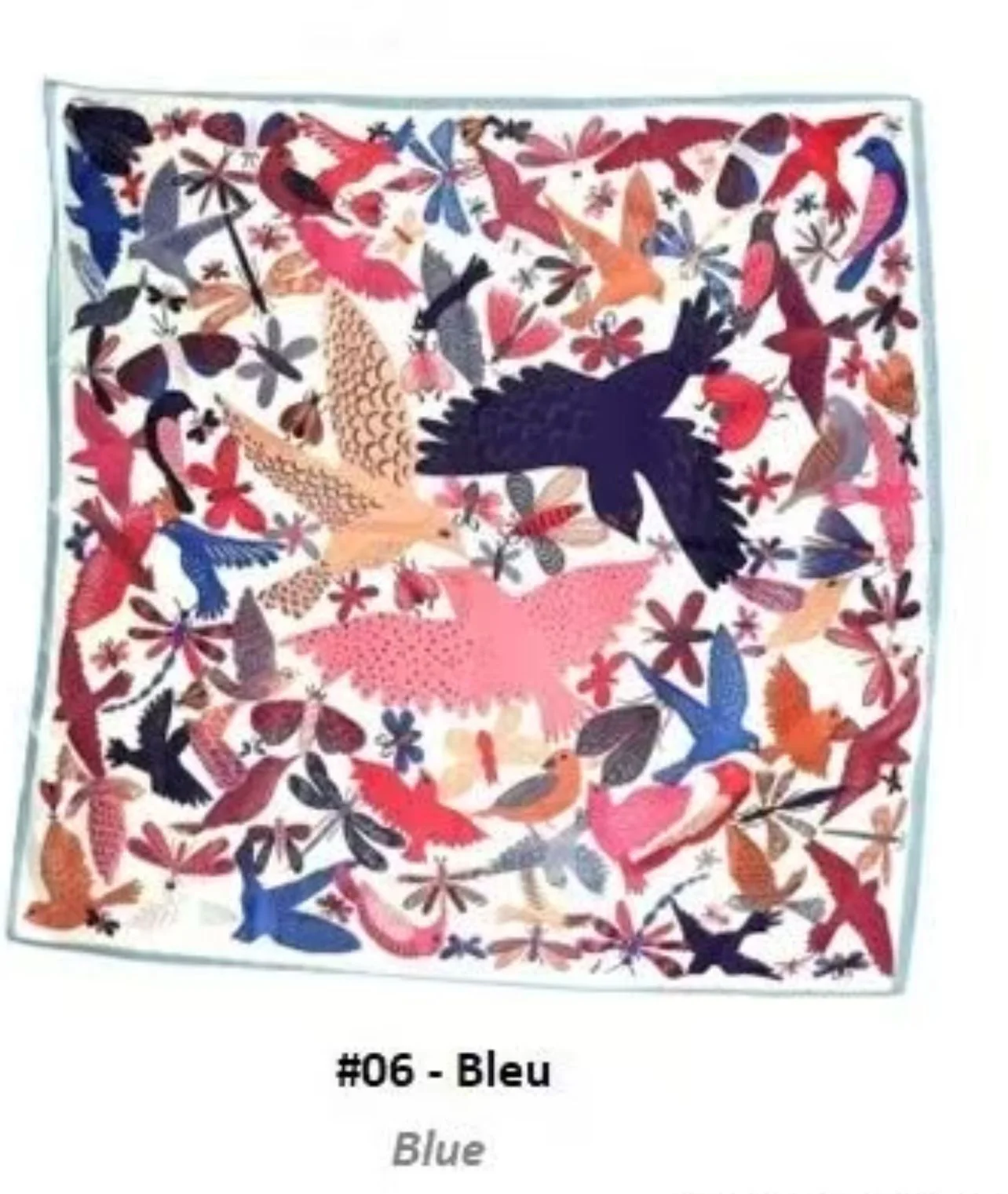 Foulard J-135bis bleu