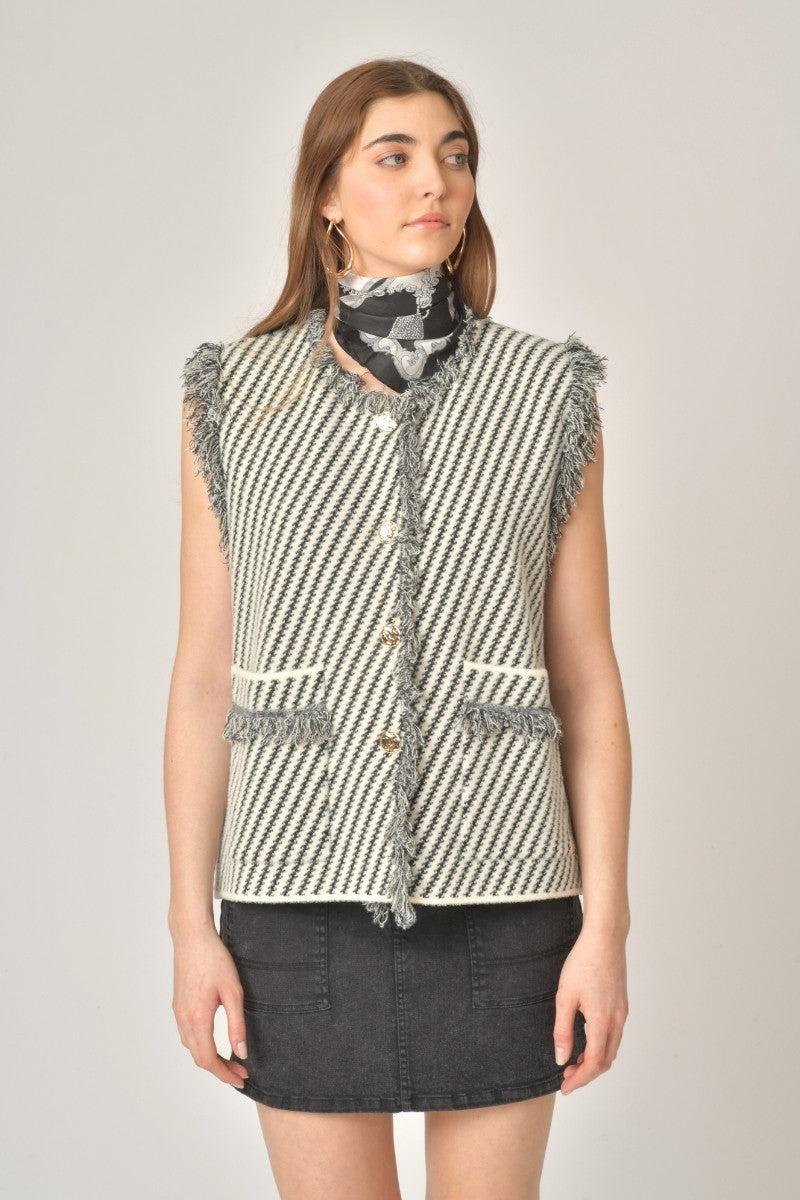 GILET JULIA I NOIR & BLANC