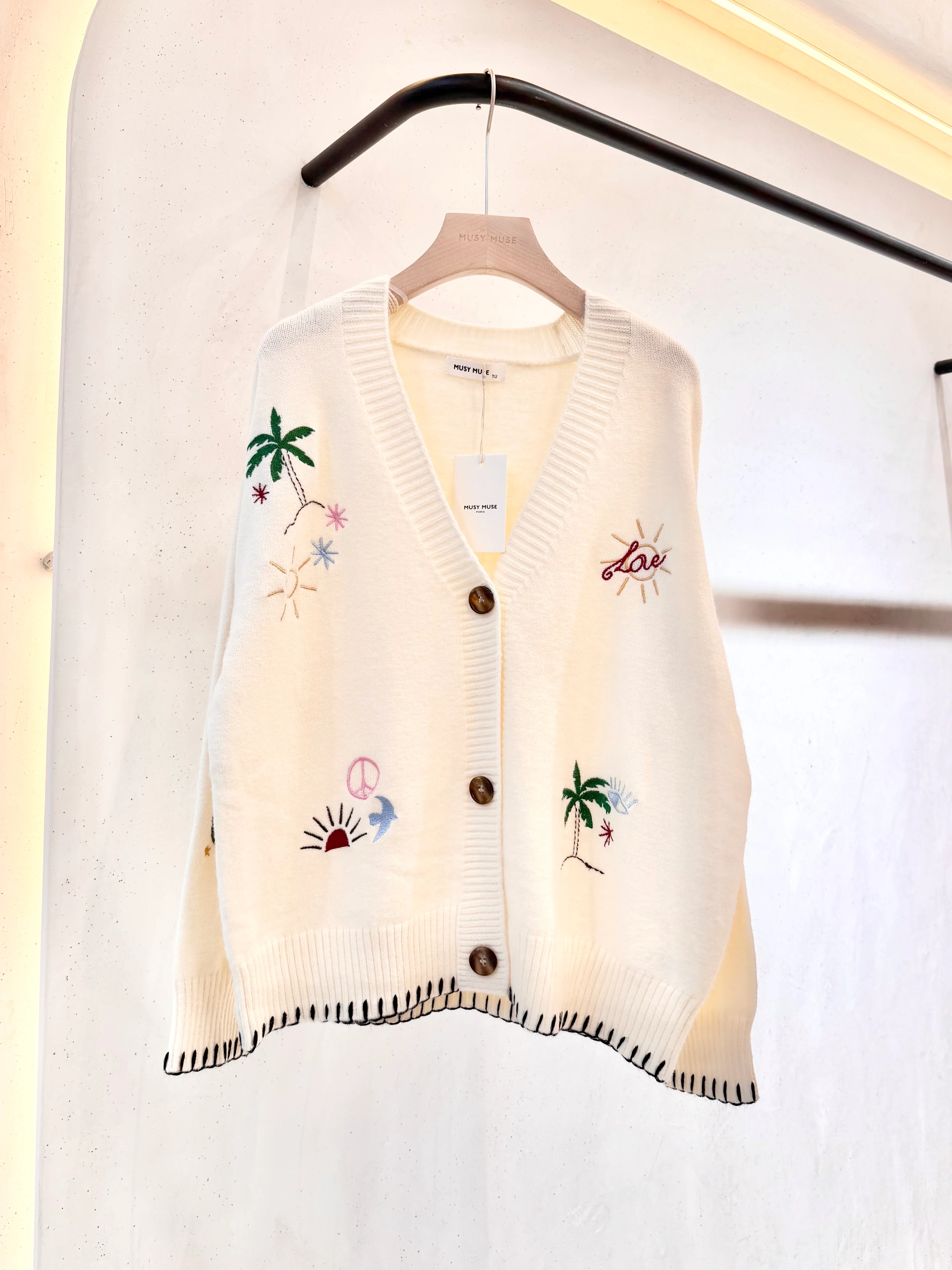 Gilet Perle I Ecru - Image 3