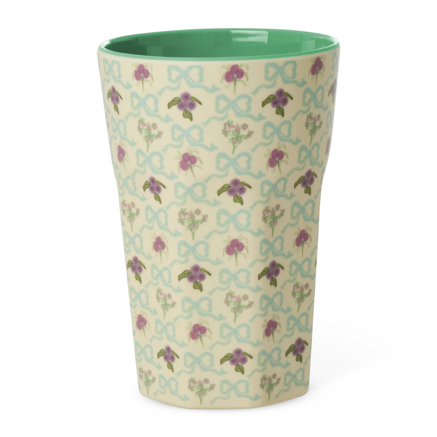 Gobelet haut - Crème - Bow and Bouquet Print