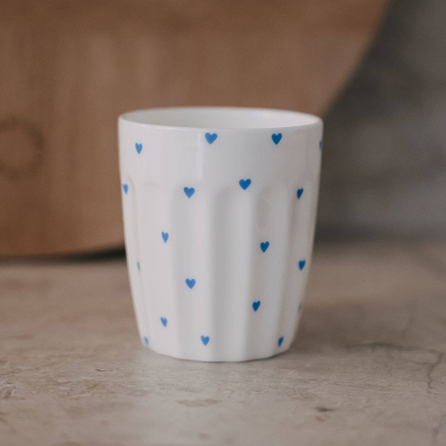 Gobelets petits cœurs bleu clair