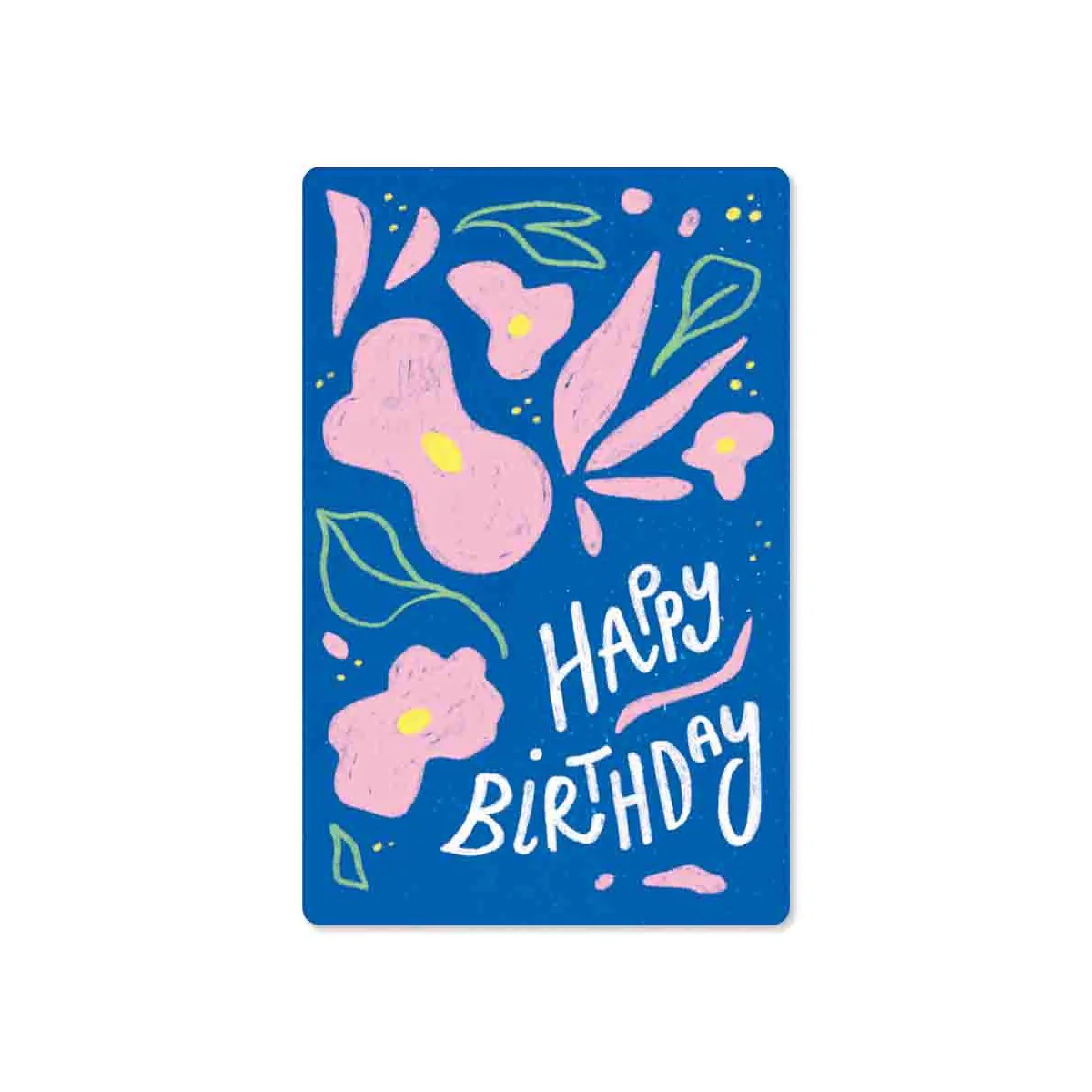 happy birthday abstract flowers