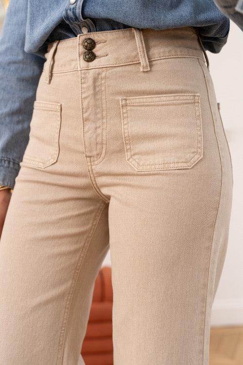 Jean Violette I Ankle Wide I Beige 25' - Image 3