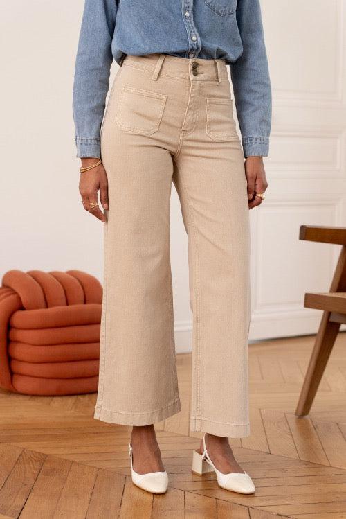 Jean Violette I Ankle Wide I Beige 25' - Image 4