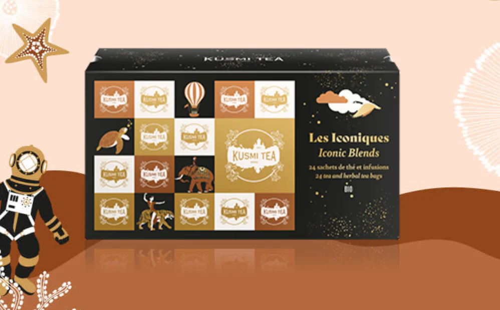 Les Iconiques bio - Etui carton 24 sachets enveloppés Noël 2025