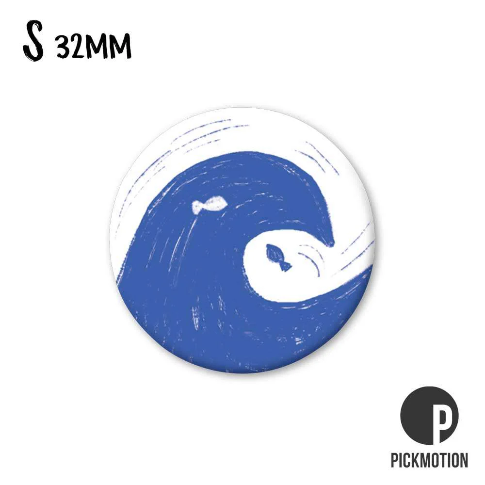 Magnet taille S - Yin yan wave