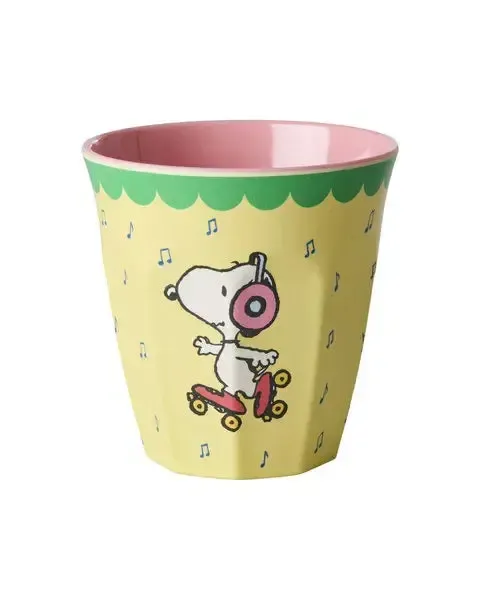 Melamine Cup with Yellow Snoopy Print - Medium - 250 ml