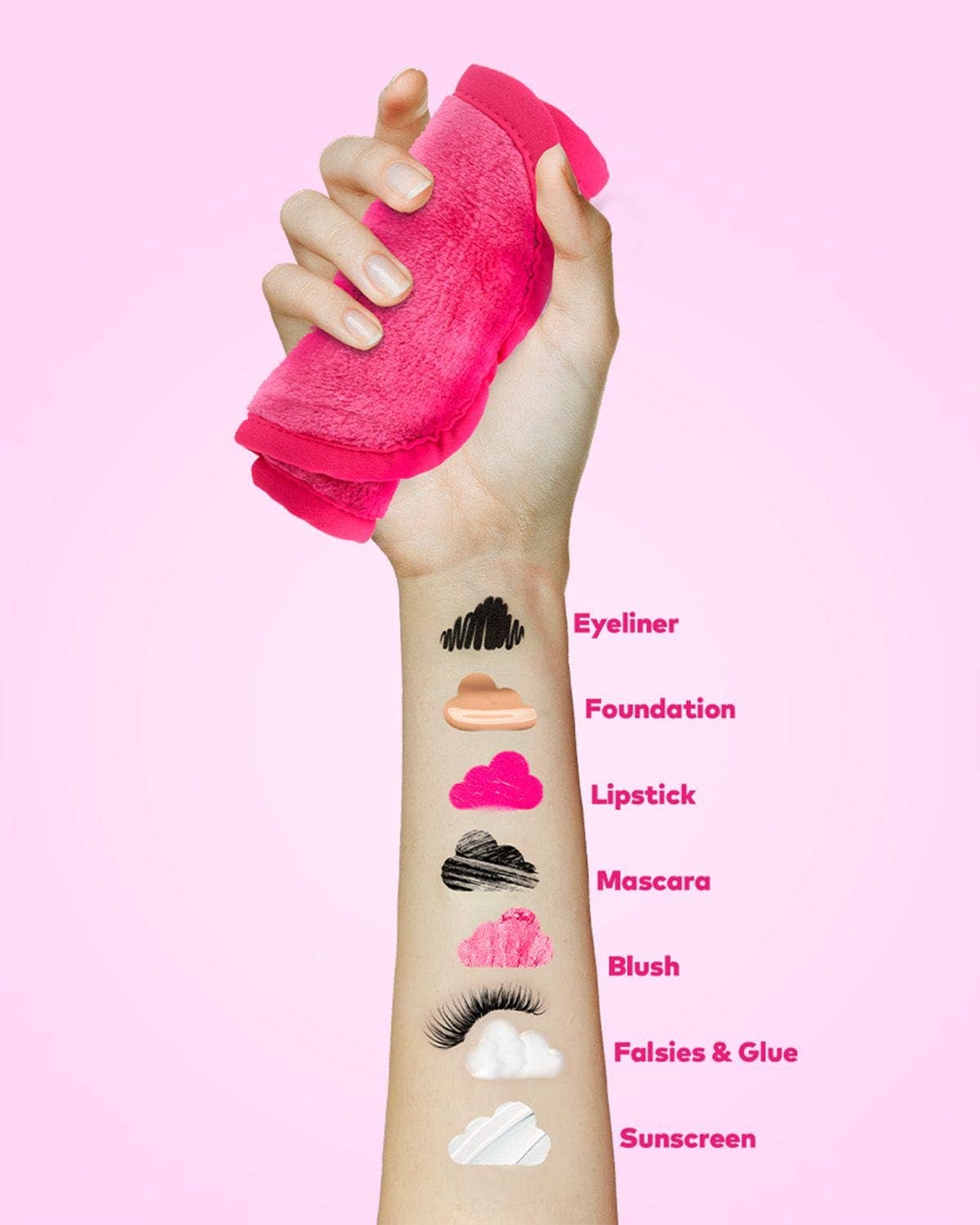 Mini gomme à maquillage PRO rose - Image 9