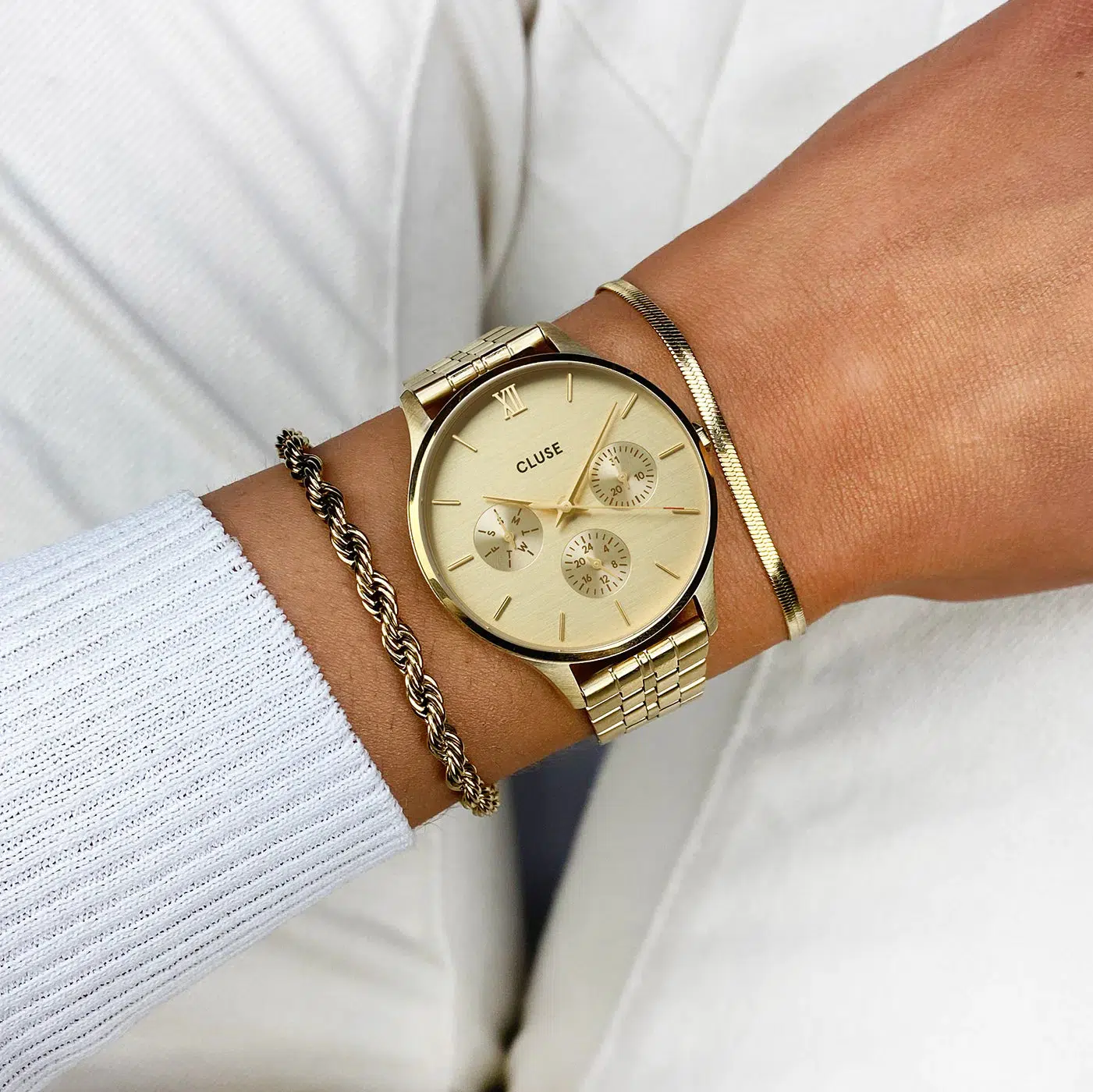 Minuit Multifunction Watch Steel, Full Gold colour - Image 3