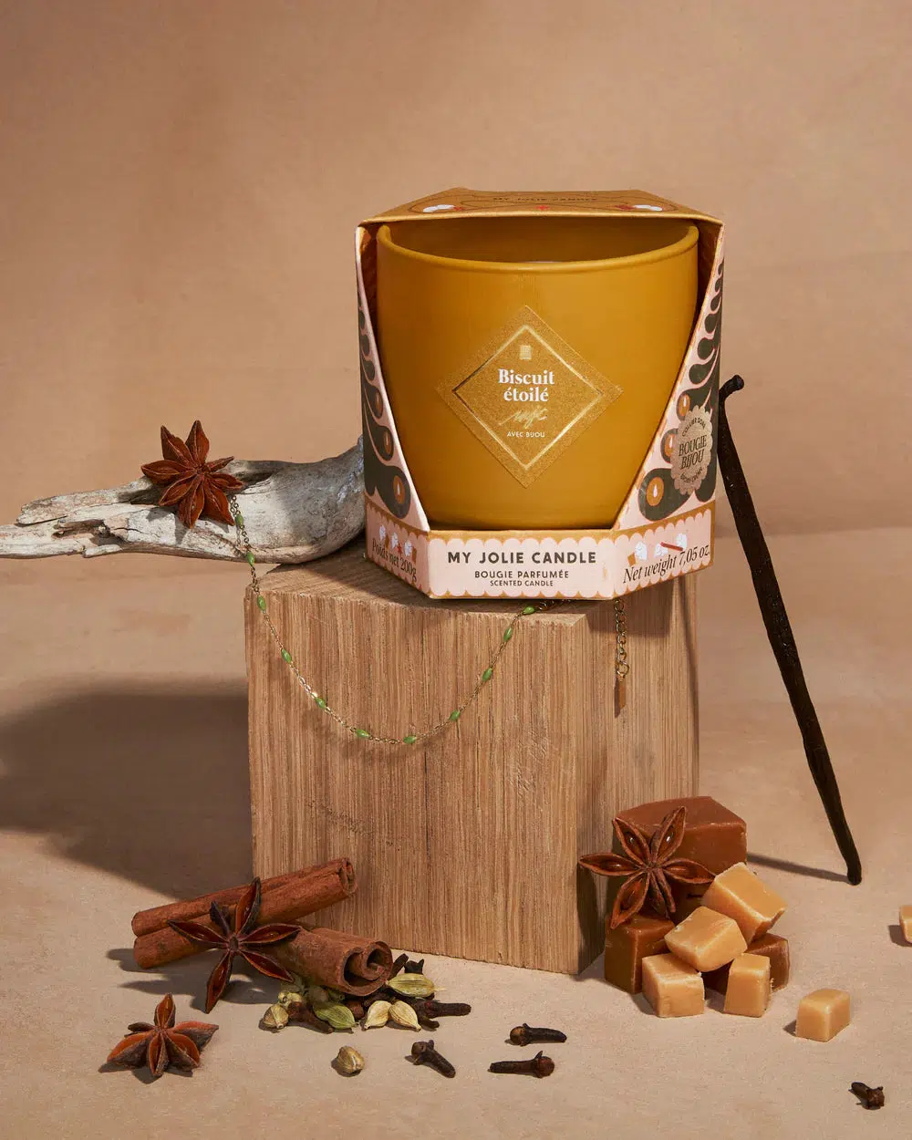 My Jolie Candle I Biscuit Étoilé I 200g I Bracelet vert