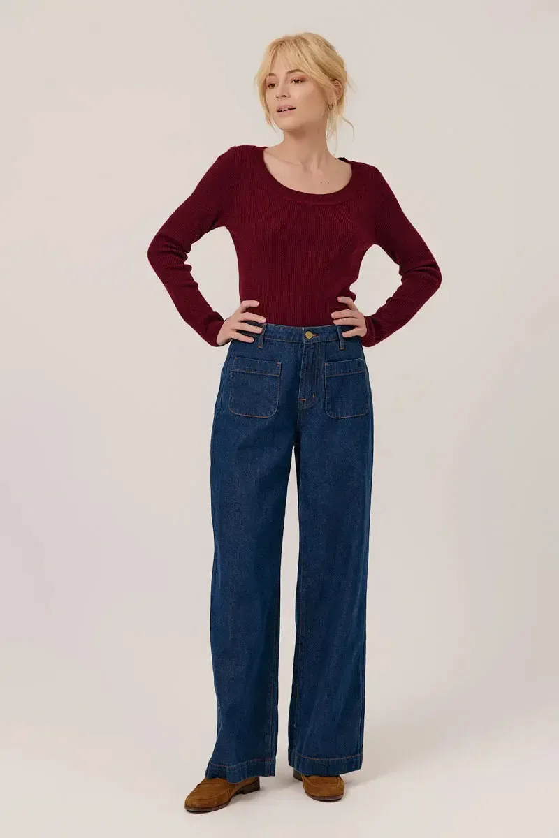 PANTALON GENA DENIM-BLUE