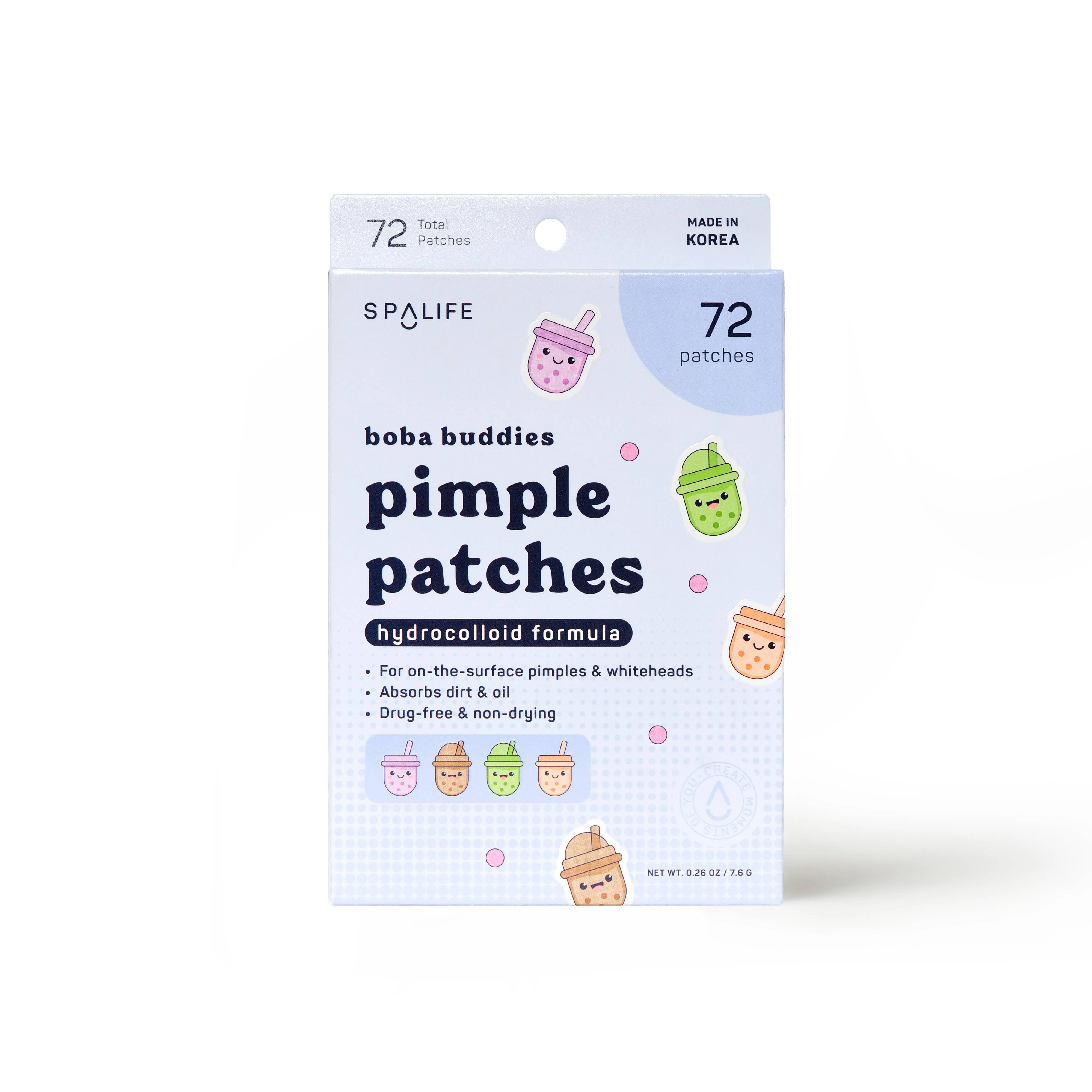 Patchs anti-boutons hydrocolloïdes Boba Buddies