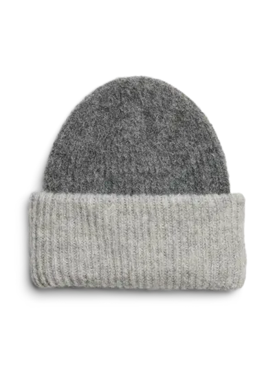PCBERA BLOCKED HOOD I Medium Grey Melange Blocked color
