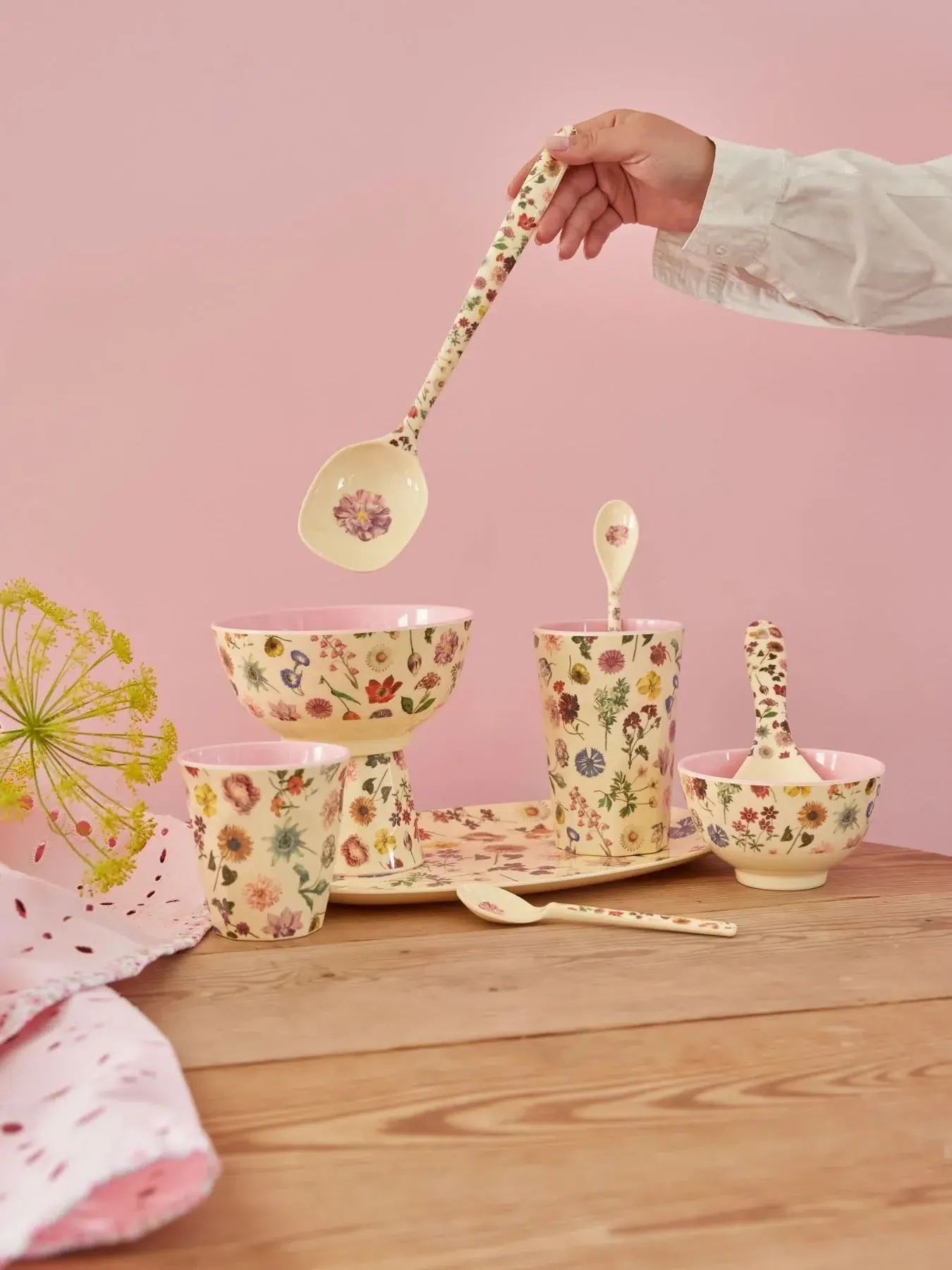 Petit Bol Mélamine - Crème - Floras Dream Print - Image 3