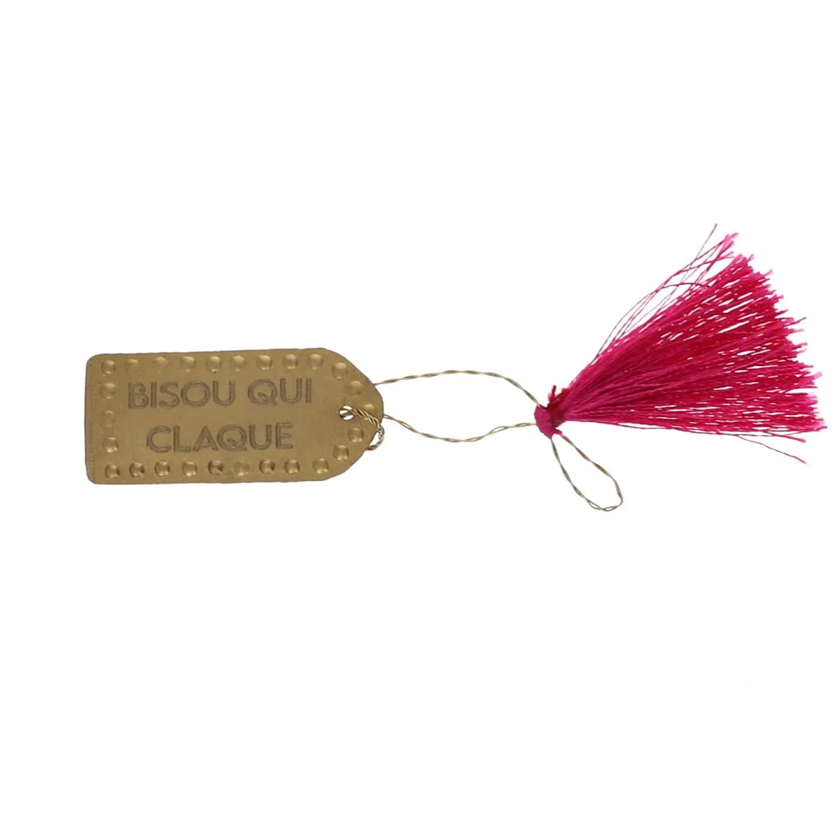 Petite plaque laiton "bisou qui claque"