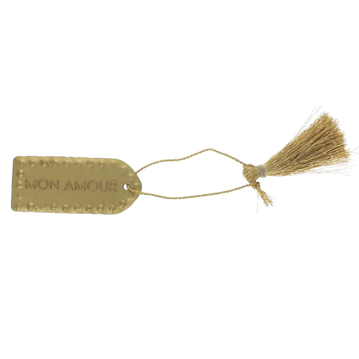 Petite plaque laiton "mon amour"